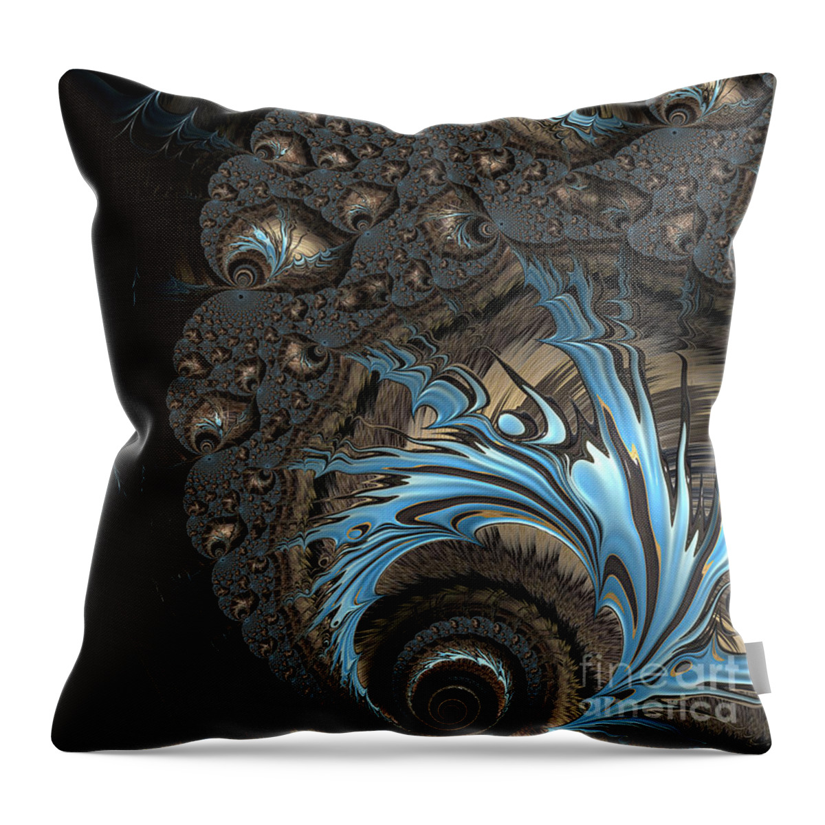 Frax Throw Pillow featuring the digital art The Drama Between Earth and Sky by Jon Munson II