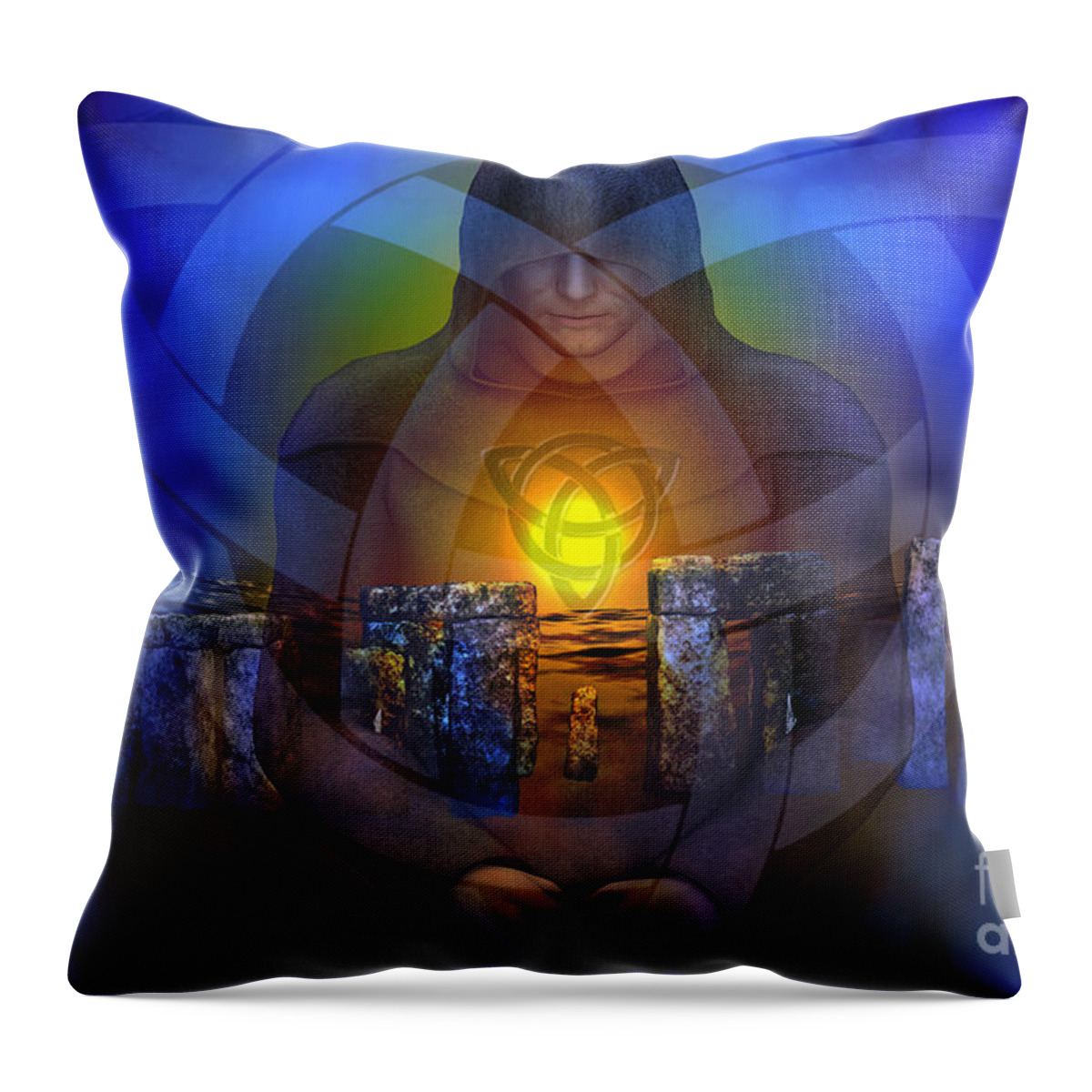 Druid Throw Pillow featuring the digital art The Druid by Shadowlea Is