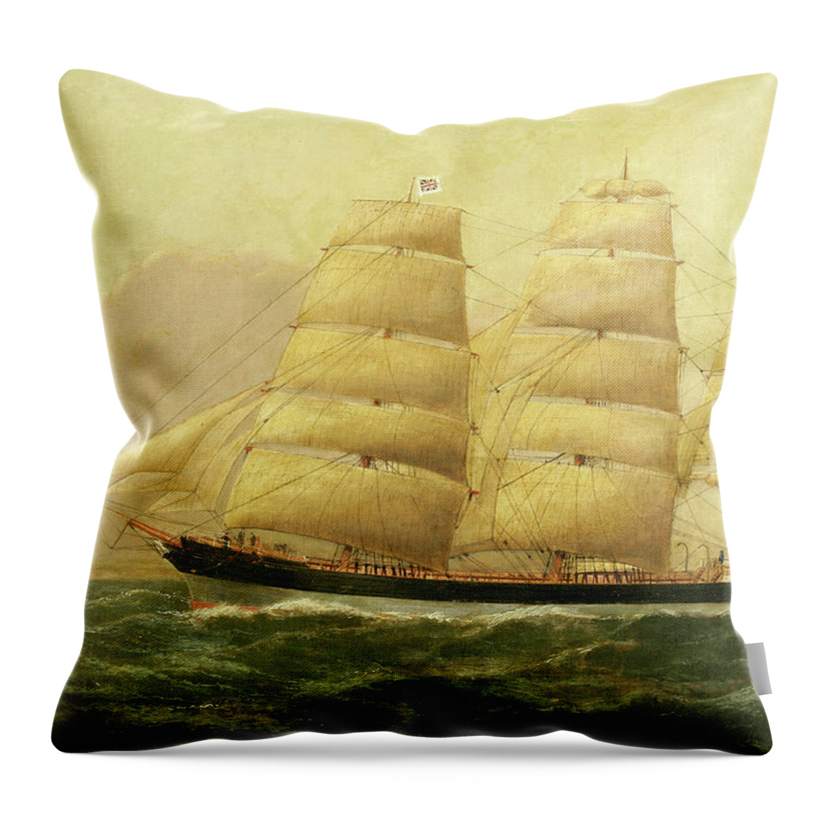 William Howard Yorke Throw Pillow featuring the painting The Duke of Argyll at sea by William Howard Yorke