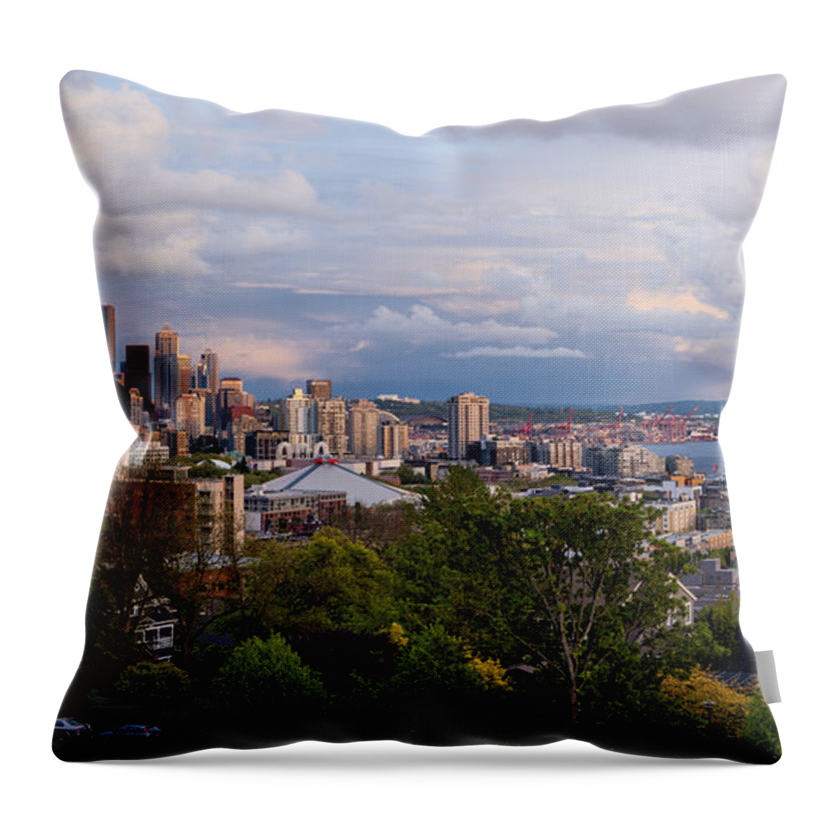 Seattle Throw Pillow featuring the photograph The Emerald City by Anthony Citro
