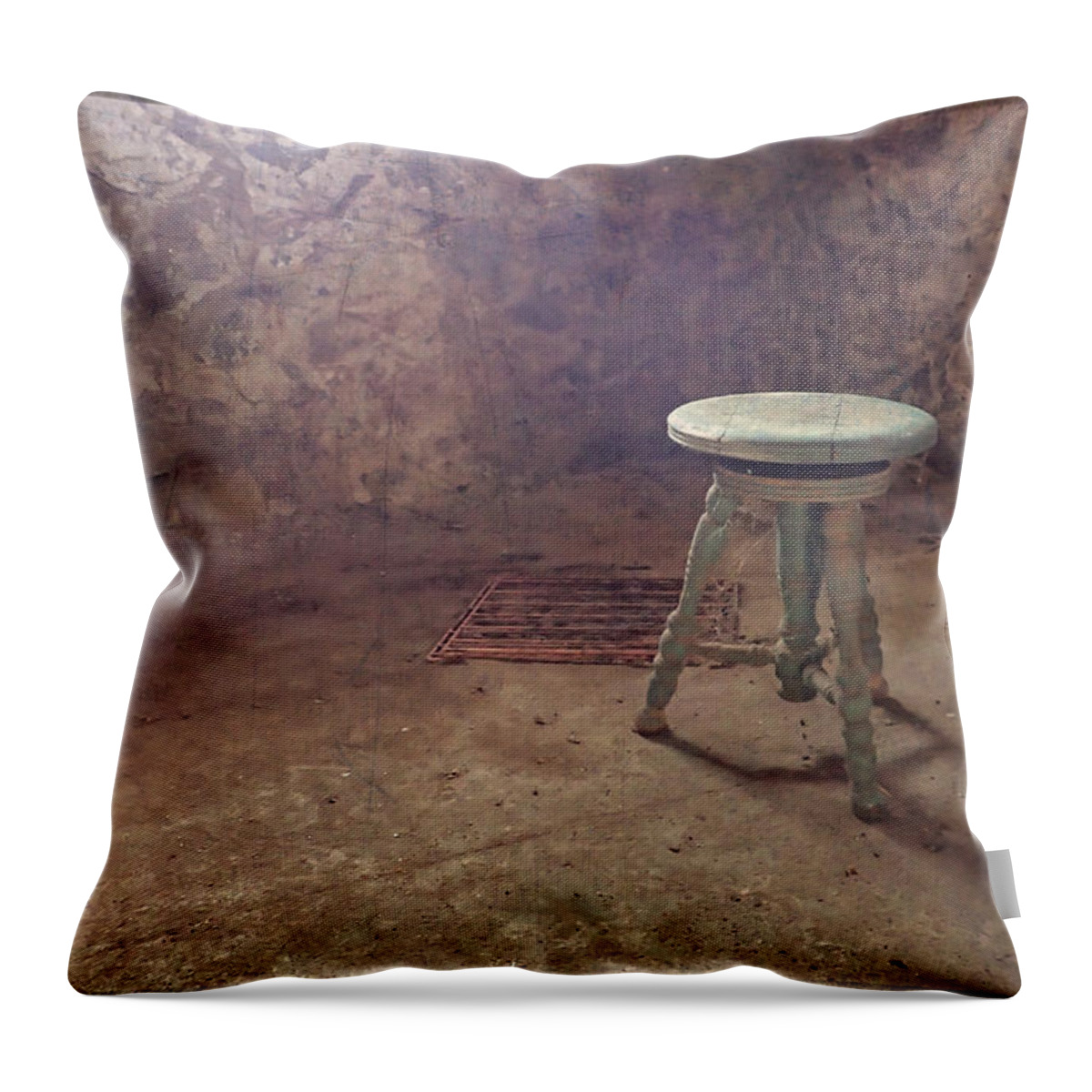 Basement Throw Pillow featuring the photograph The Empty Chair by Lars Lentz