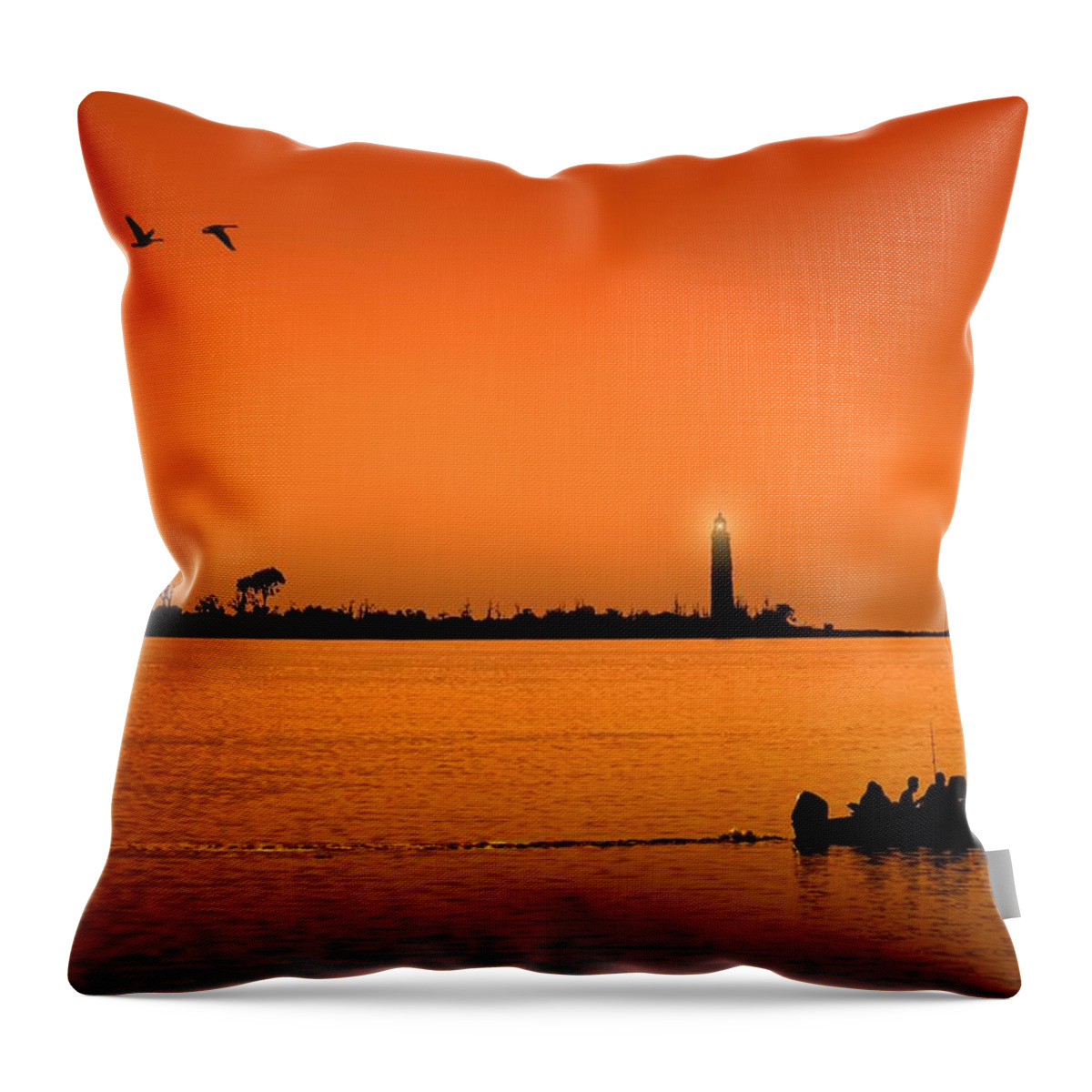 Twilight Throw Pillow featuring the photograph The end of a wonderful day. by Jeff S PhotoArt