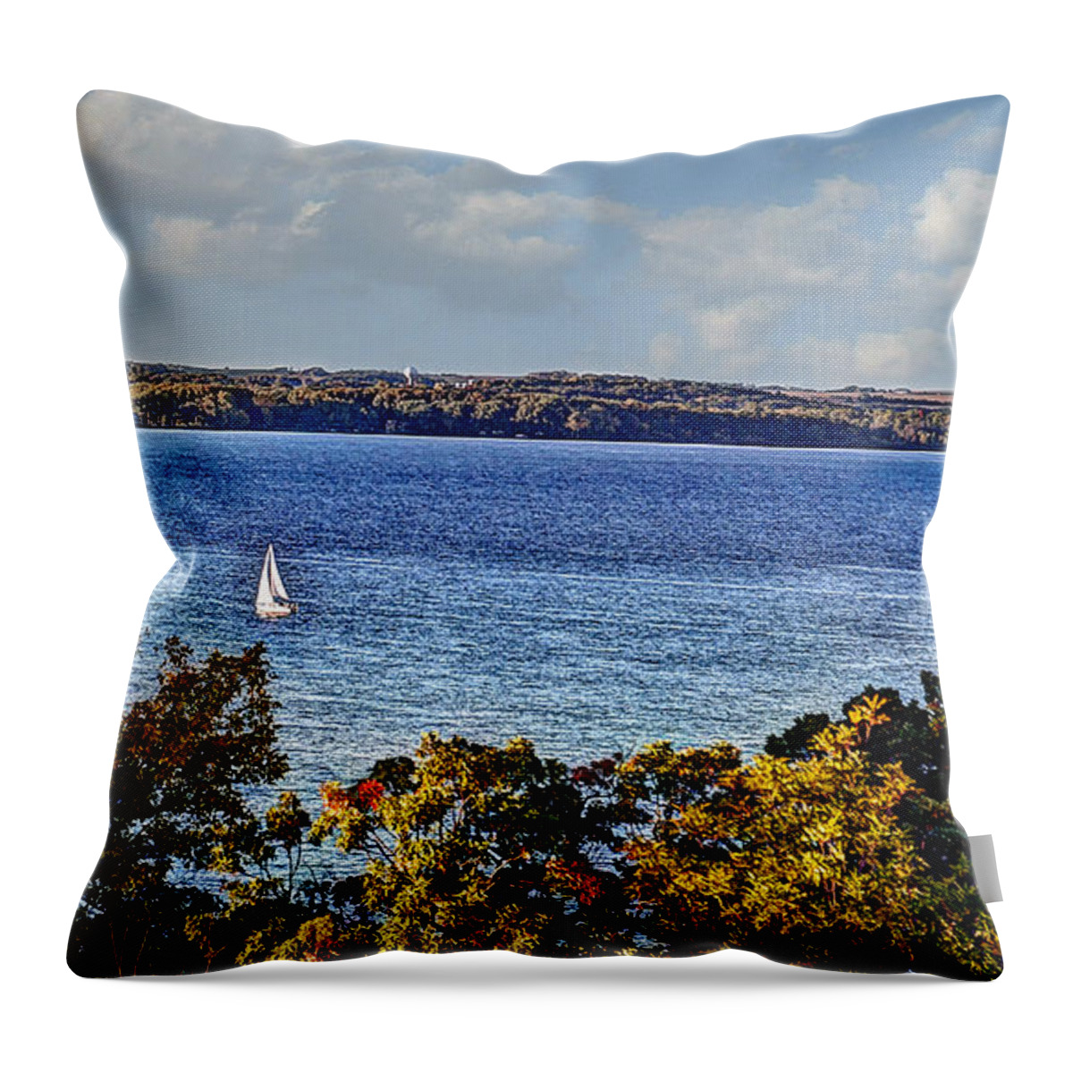 Park Throw Pillow featuring the photograph The End of Summer by Deborah Klubertanz