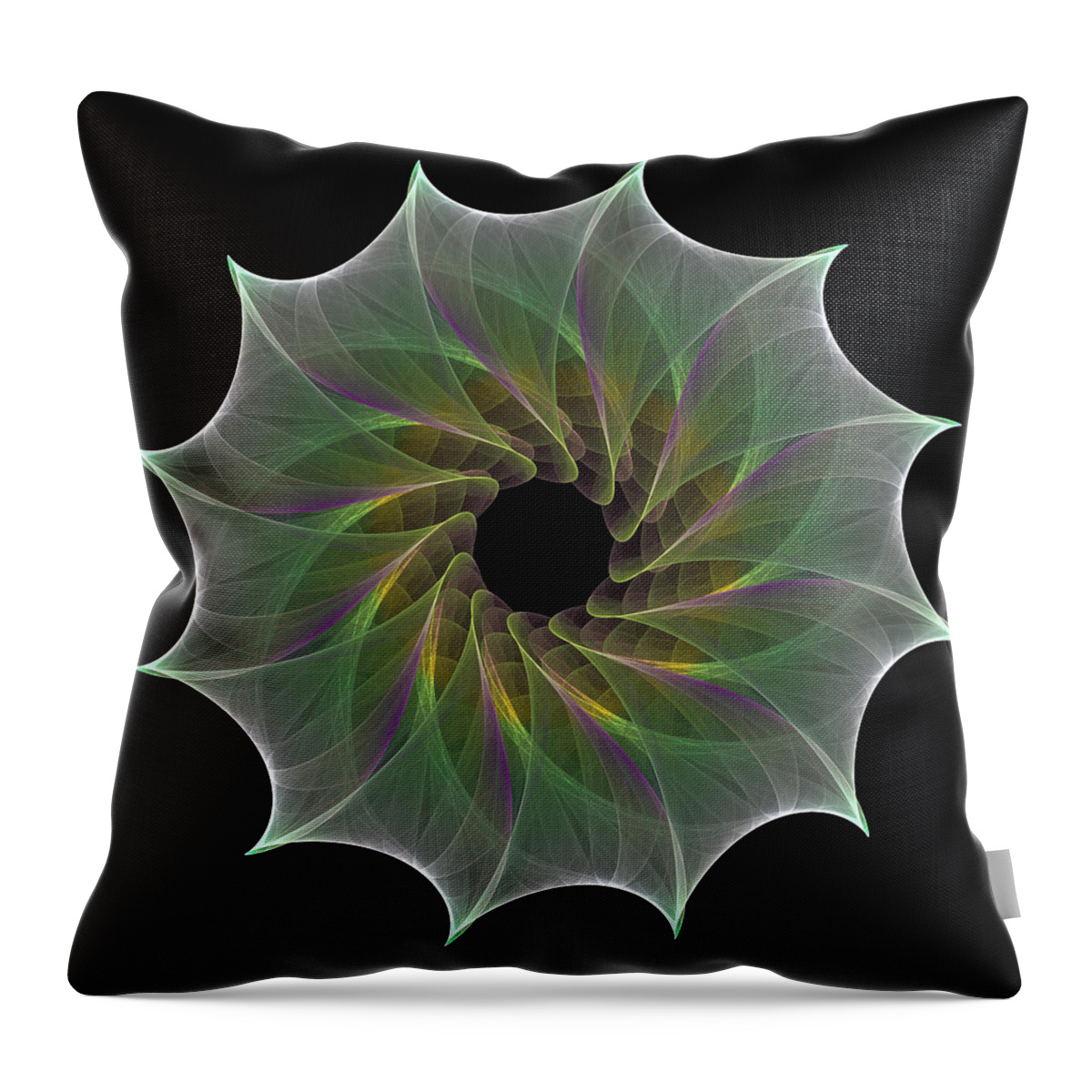 Fractal Throw Pillow featuring the digital art The Eye Of God by Denise Beverly
