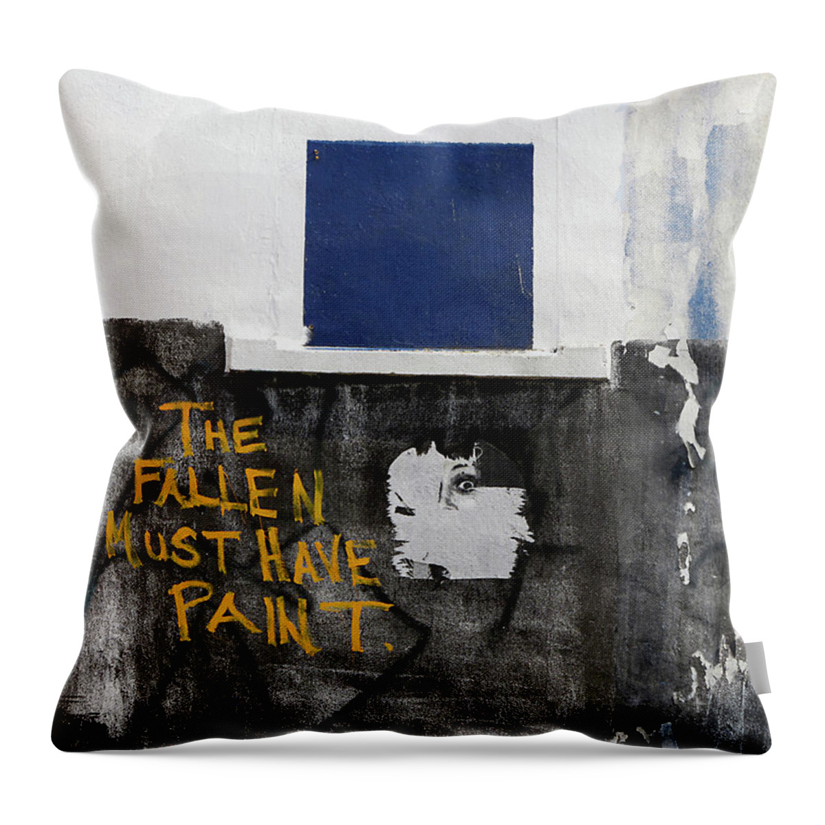 Mural Throw Pillow featuring the photograph The Fallen Must Have Paint by JoAnn Lense