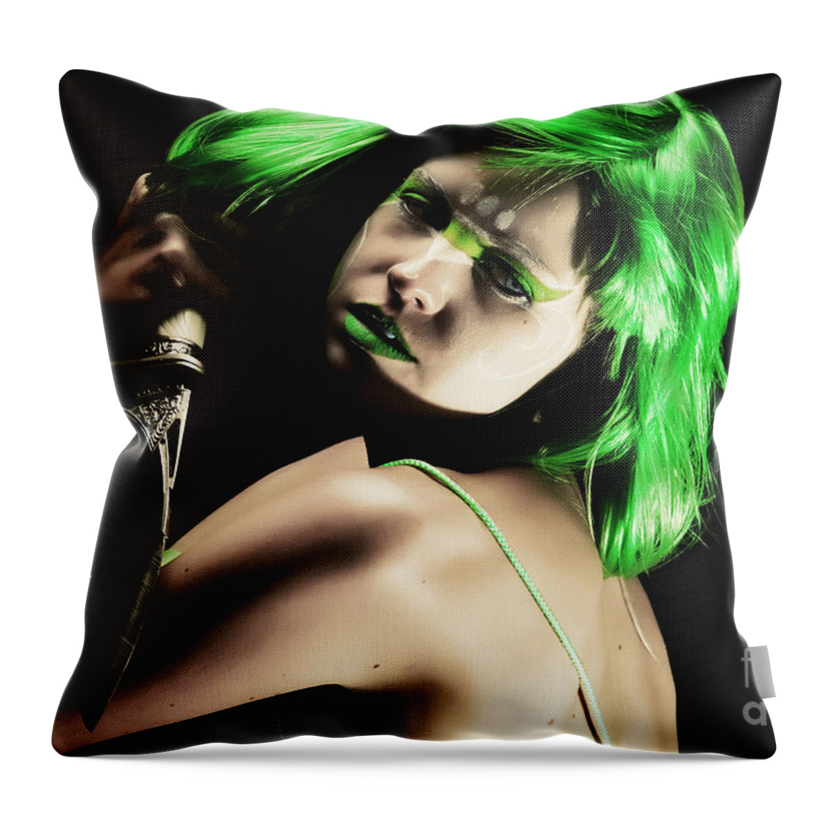 Artistic Throw Pillow featuring the photograph The Fight by Robert WK Clark