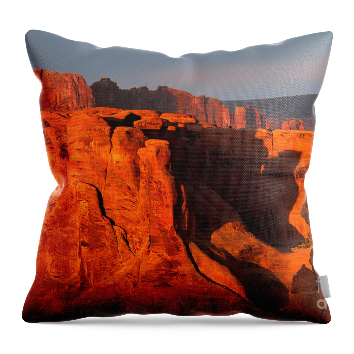 Utah Throw Pillow featuring the photograph The Firewall by Jim Garrison