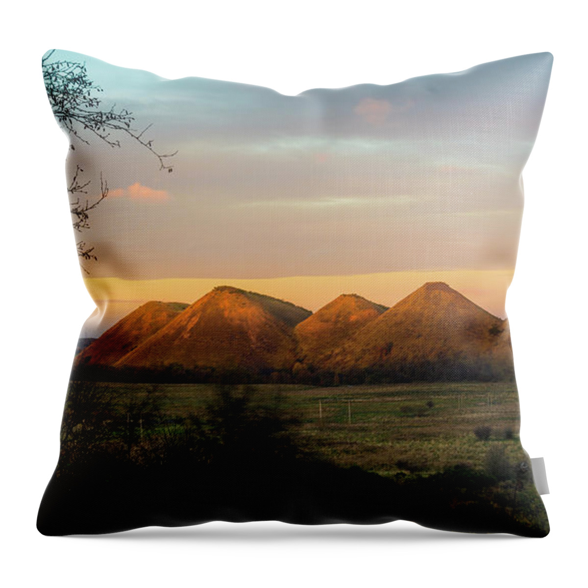 Fall Throw Pillow featuring the photograph The Five Sisters by Douglas Milne