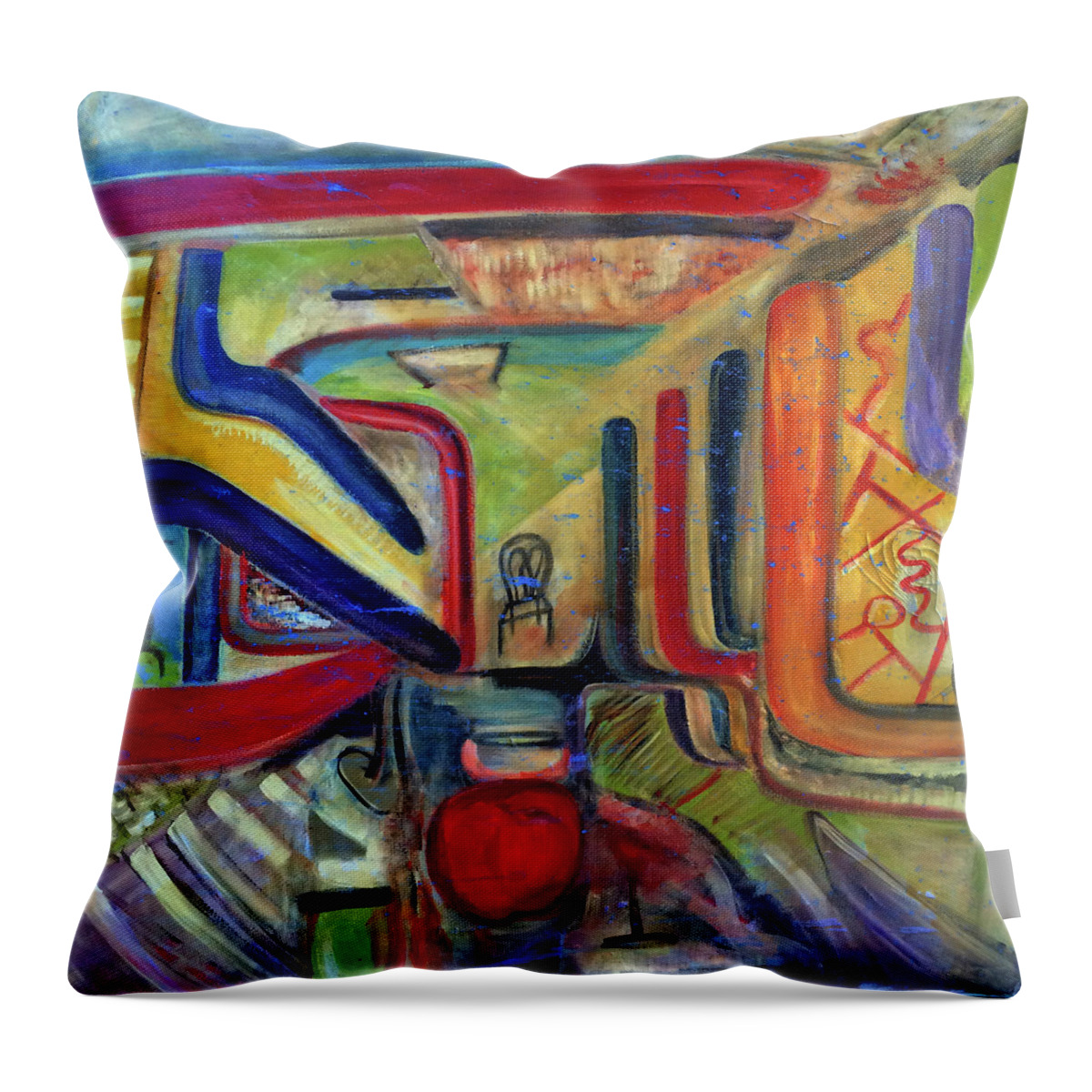 Oil Painting Throw Pillow featuring the painting The FORGOTTEN by Robert R Splashy Art Abstract Paintings