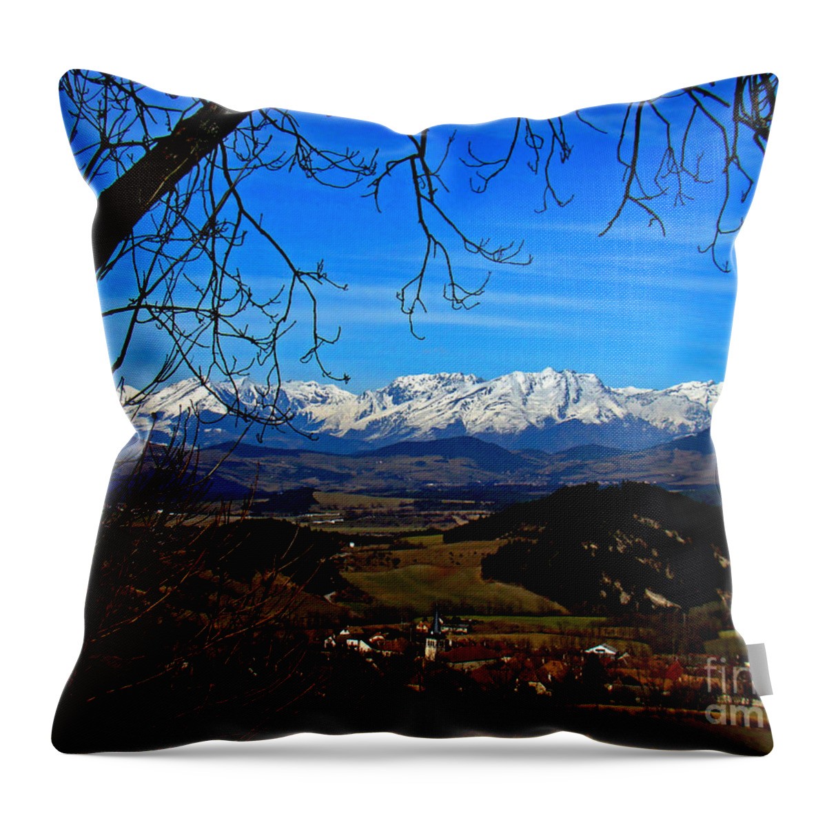 French Throw Pillow featuring the photograph The French Alps, Seen From The Route Napoleon by Al Bourassa