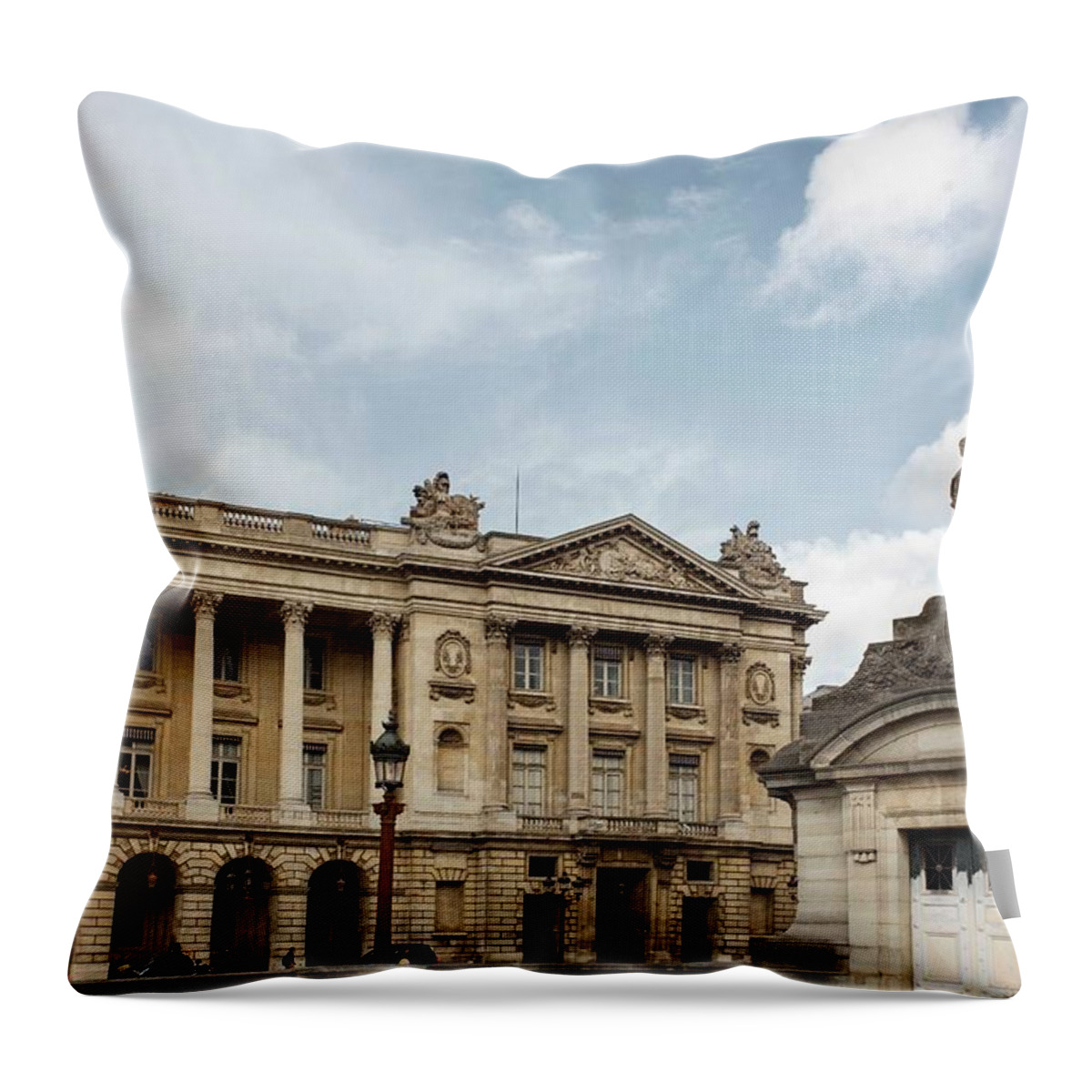 Concorde Throw Pillow featuring the photograph The French Naval Ministry by Hany J