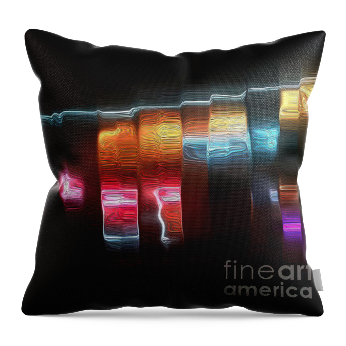 1000 Views Throw Pillow featuring the photograph The Gaslamp Quarter by Jenny Revitz Soper