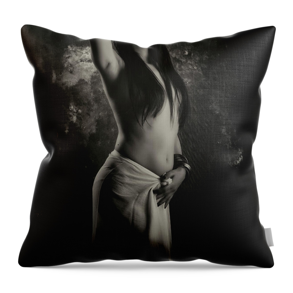 Seductive Throw Pillow featuring the photograph The Goddess by Kiran Joshi