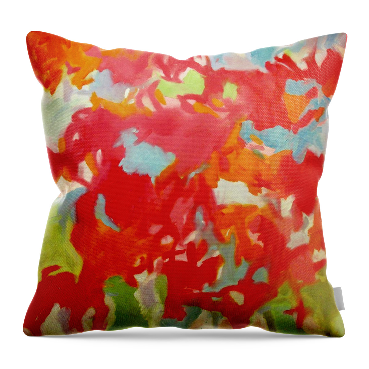 Abstract Throw Pillow featuring the painting The Good Earth by Steven Miller