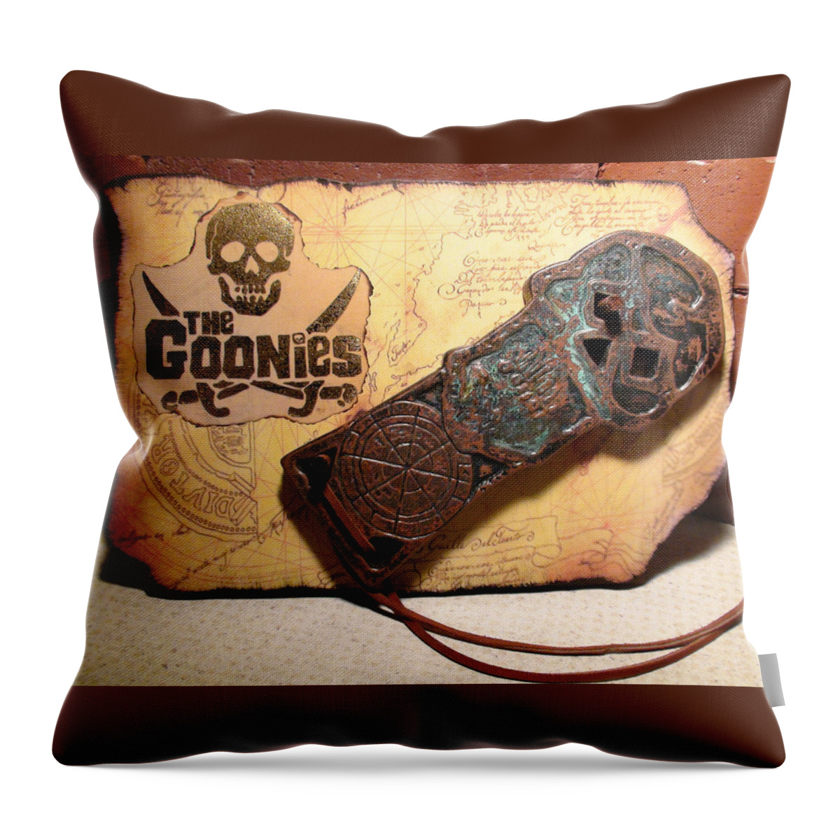 The Goonies Throw Pillow featuring the digital art The Goonies by Maye Loeser