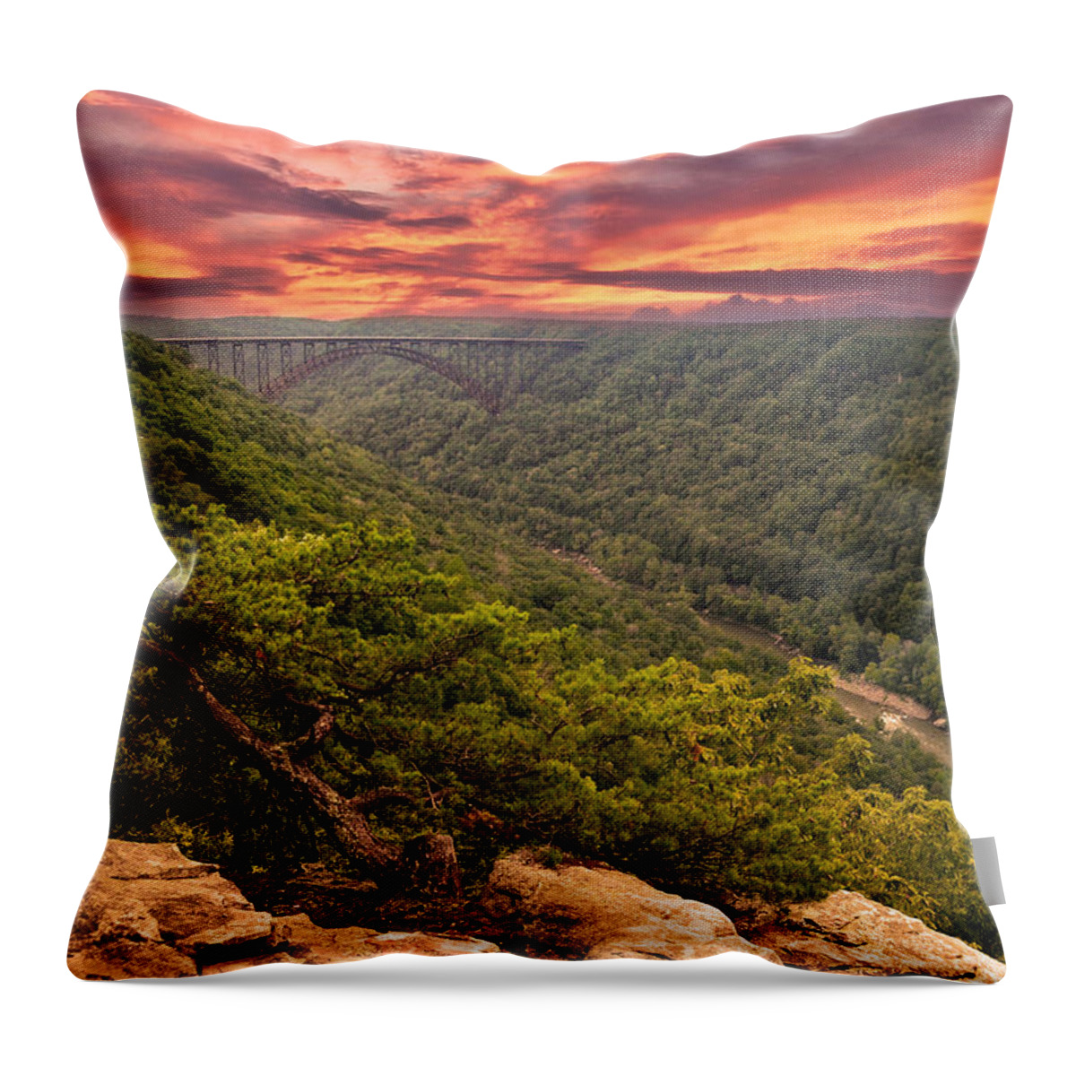 Throw Pillow featuring the photograph The Gorge by Lisa Lambert-Shank