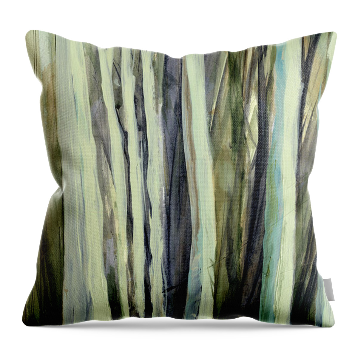 Tree Throw Pillow featuring the painting The Grove by Andrew King