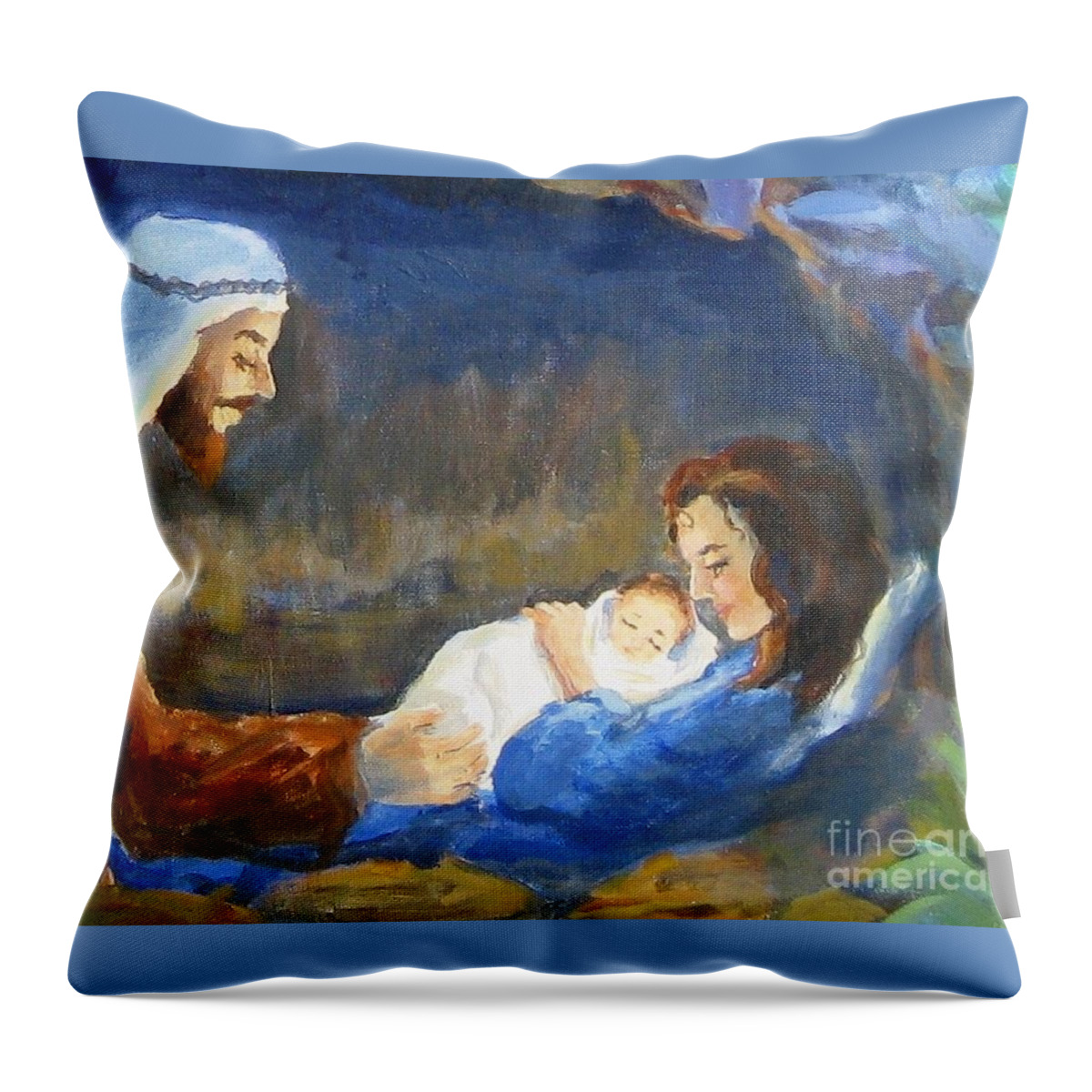 Christian Art Throw Pillow featuring the painting The Infant King by Maria Hunt