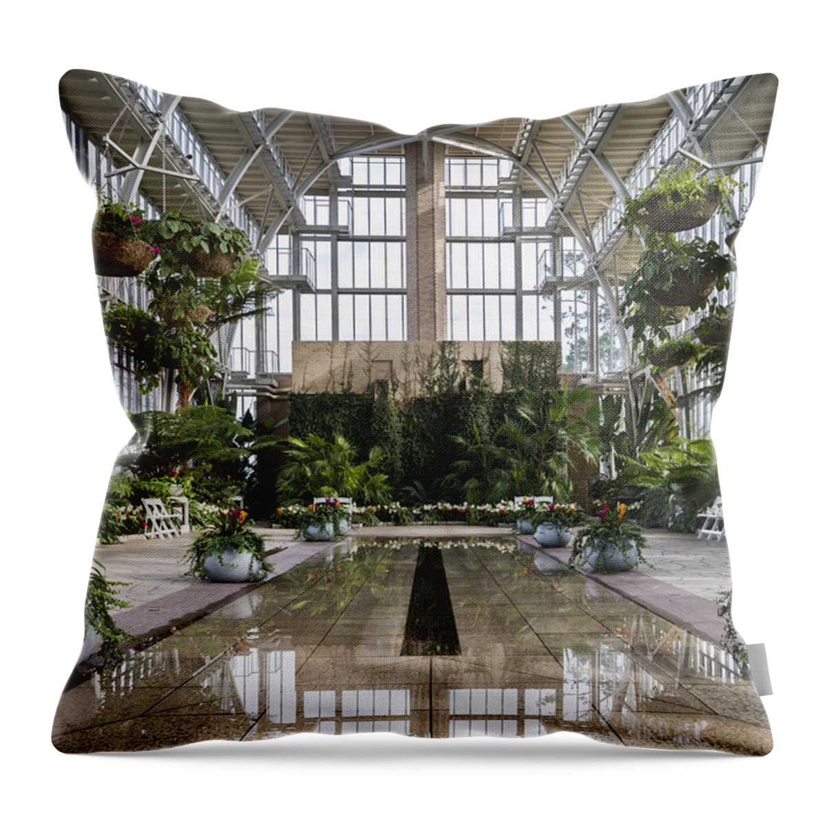 Fountain Throw Pillow featuring the photograph The Jewel Box by Andrea Silies
