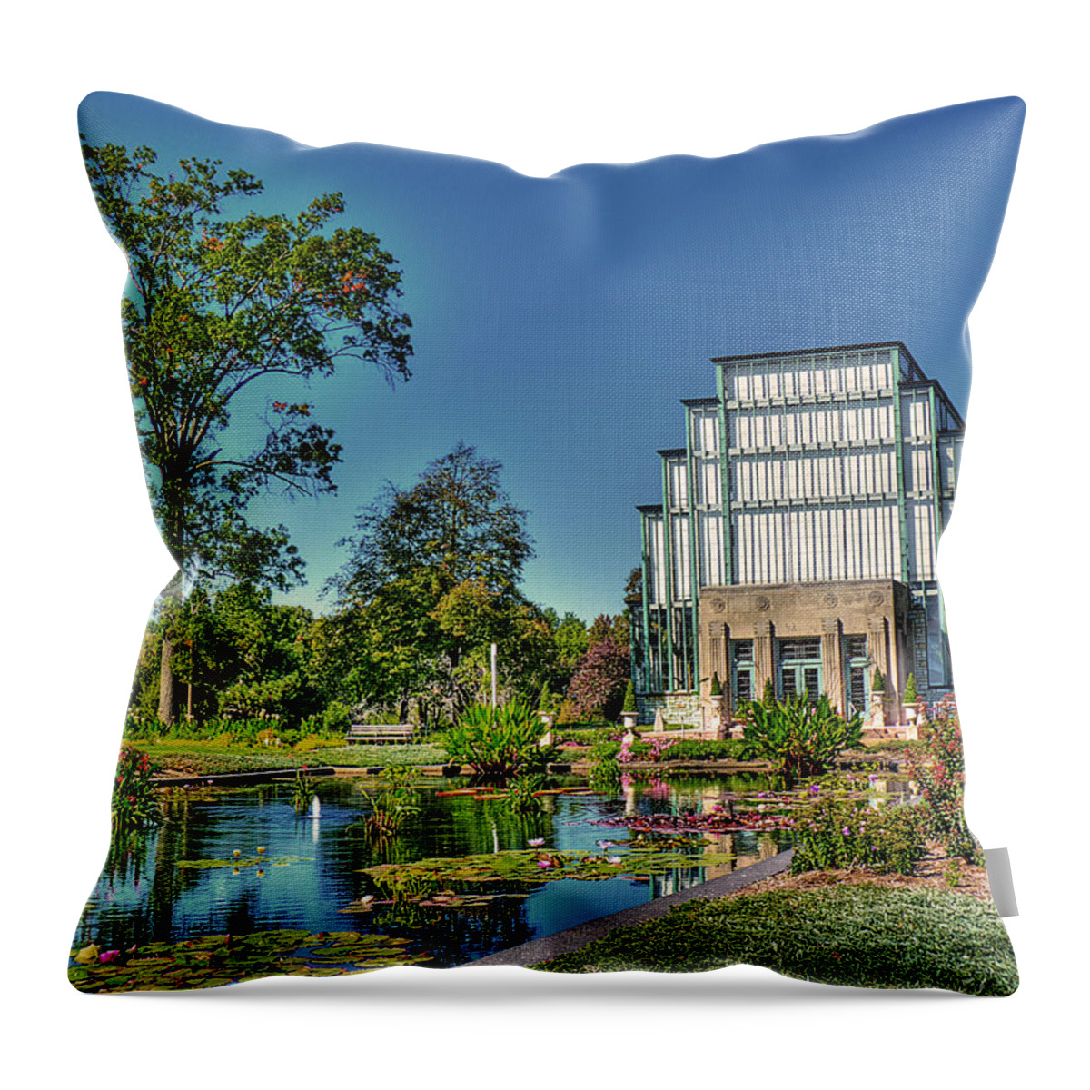 Conservatory Throw Pillow featuring the photograph The Jewel Box by William Fields