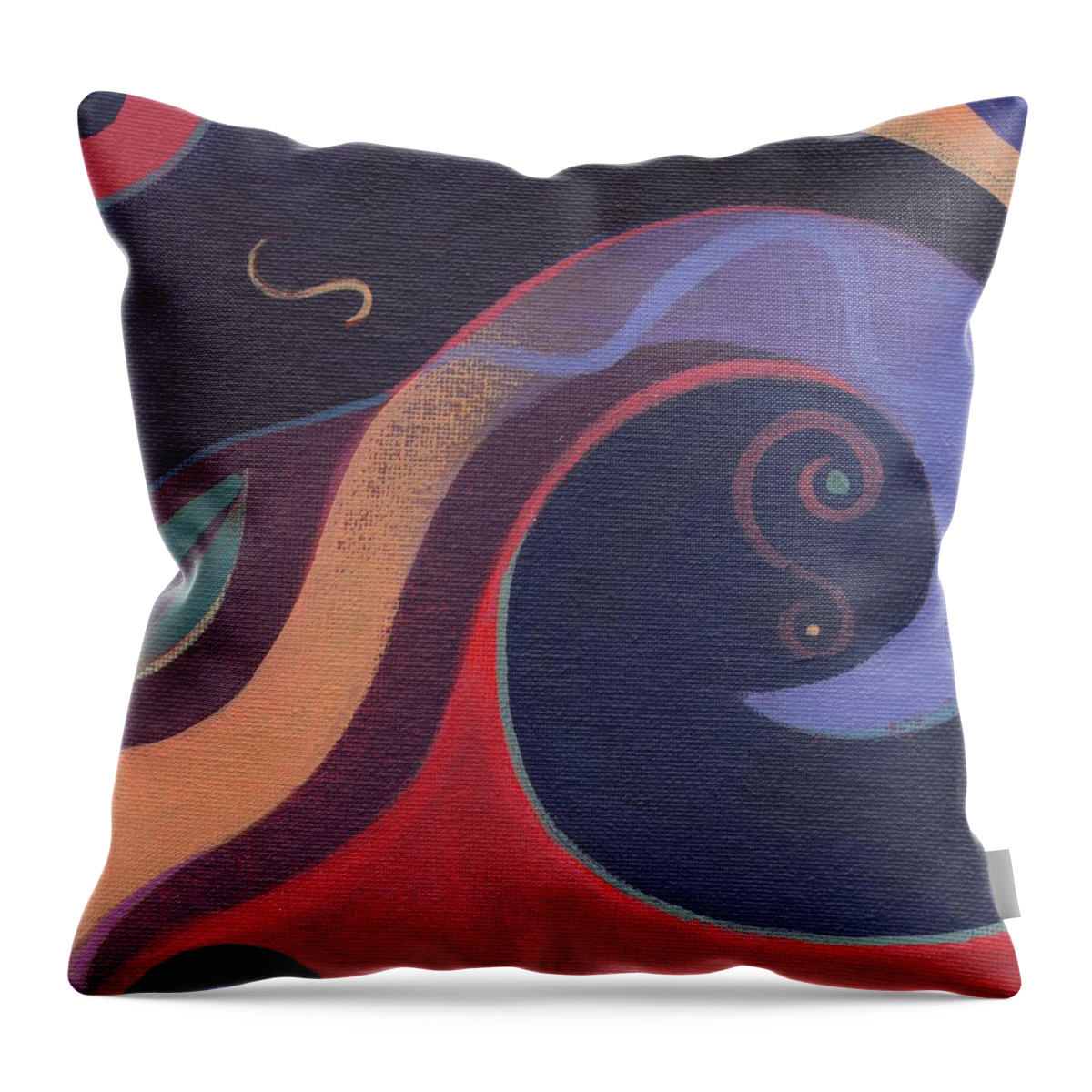 Abstract Throw Pillow featuring the painting The Joy of Design X X V I V by Helena Tiainen