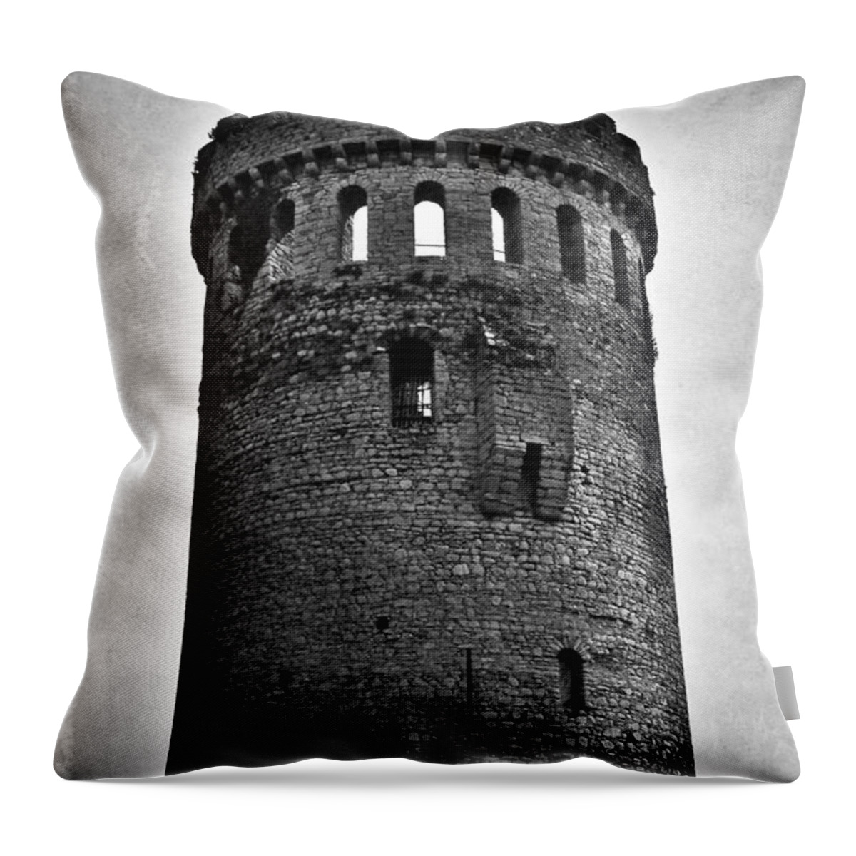 Ireland Throw Pillow featuring the photograph The Keep at Nenagh Castle in Nenagh Ireland by Teresa Mucha