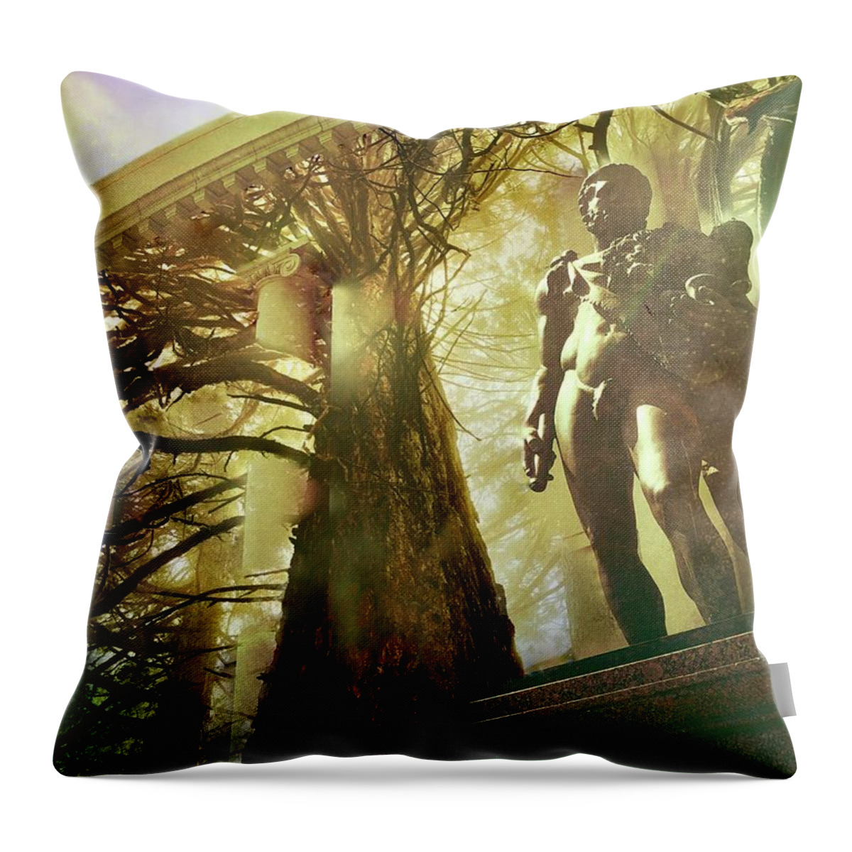 King Throw Pillow featuring the digital art The King is Coming by Kevyn Bashore