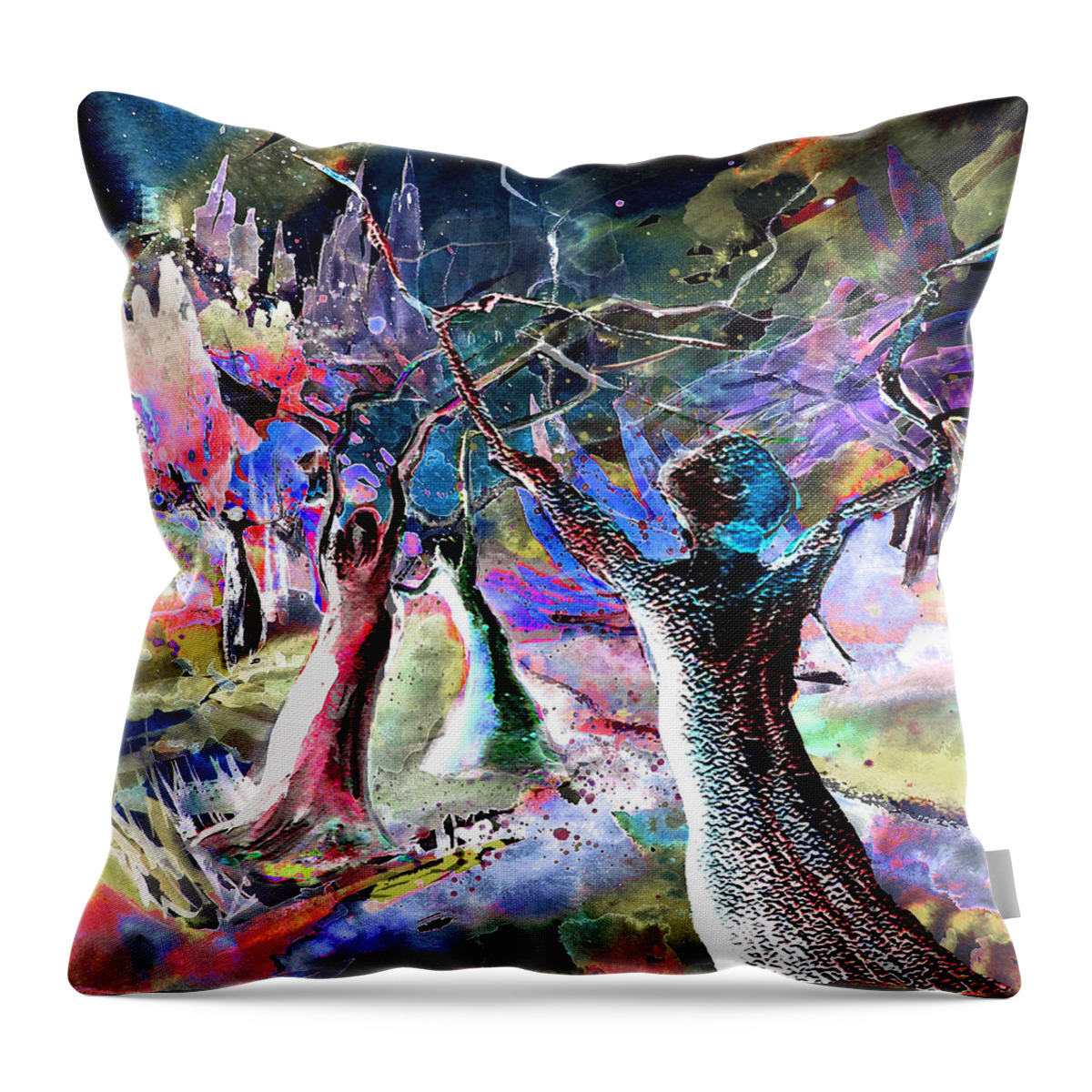 People Throw Pillow featuring the painting The Klan by Miki De Goodaboom