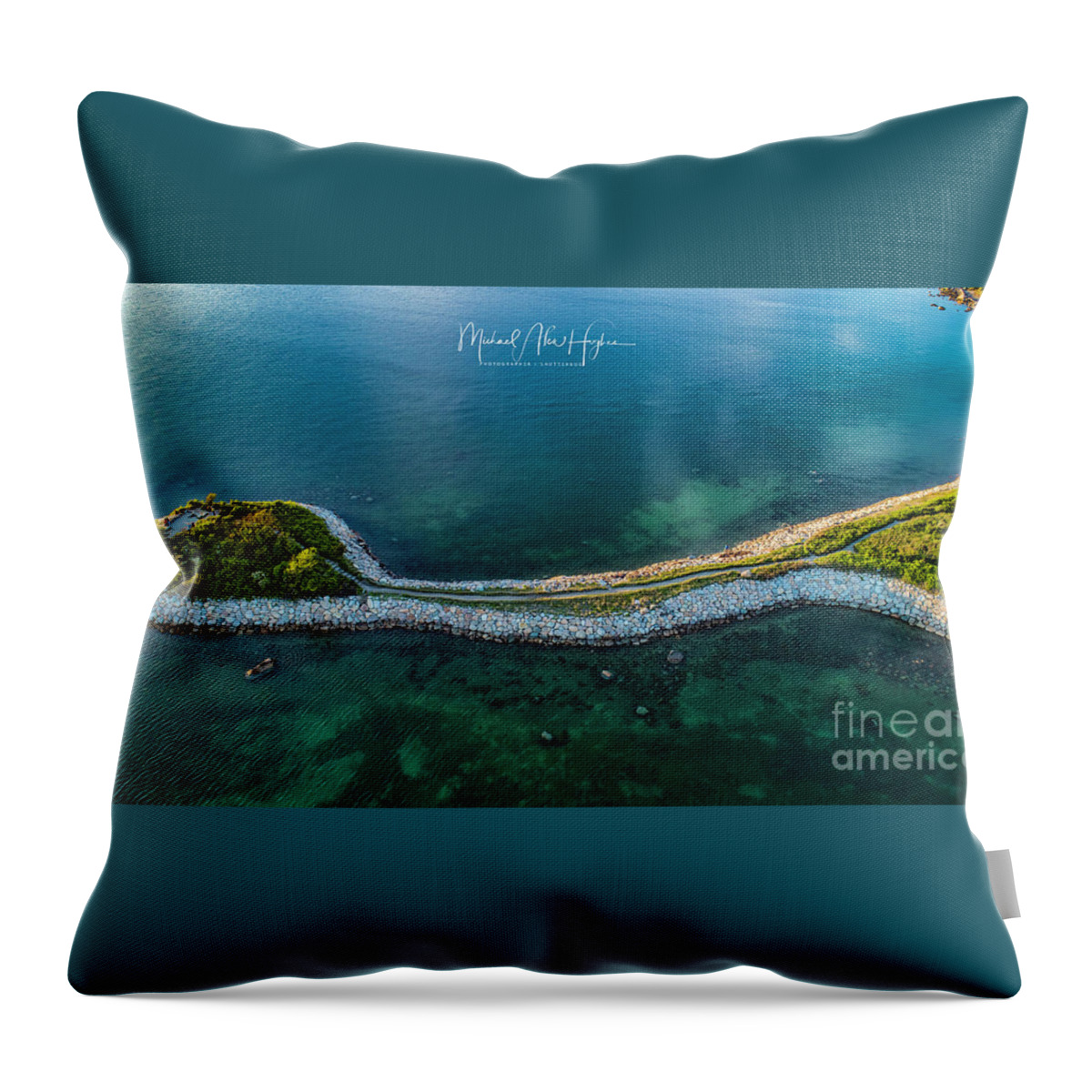 The Knob Throw Pillow featuring the photograph The Knob by Veterans Aerial Media LLC