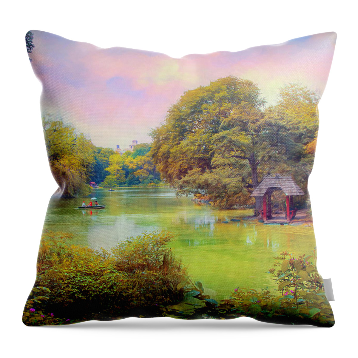 Lake Throw Pillow featuring the photograph The Lake by John Rivera