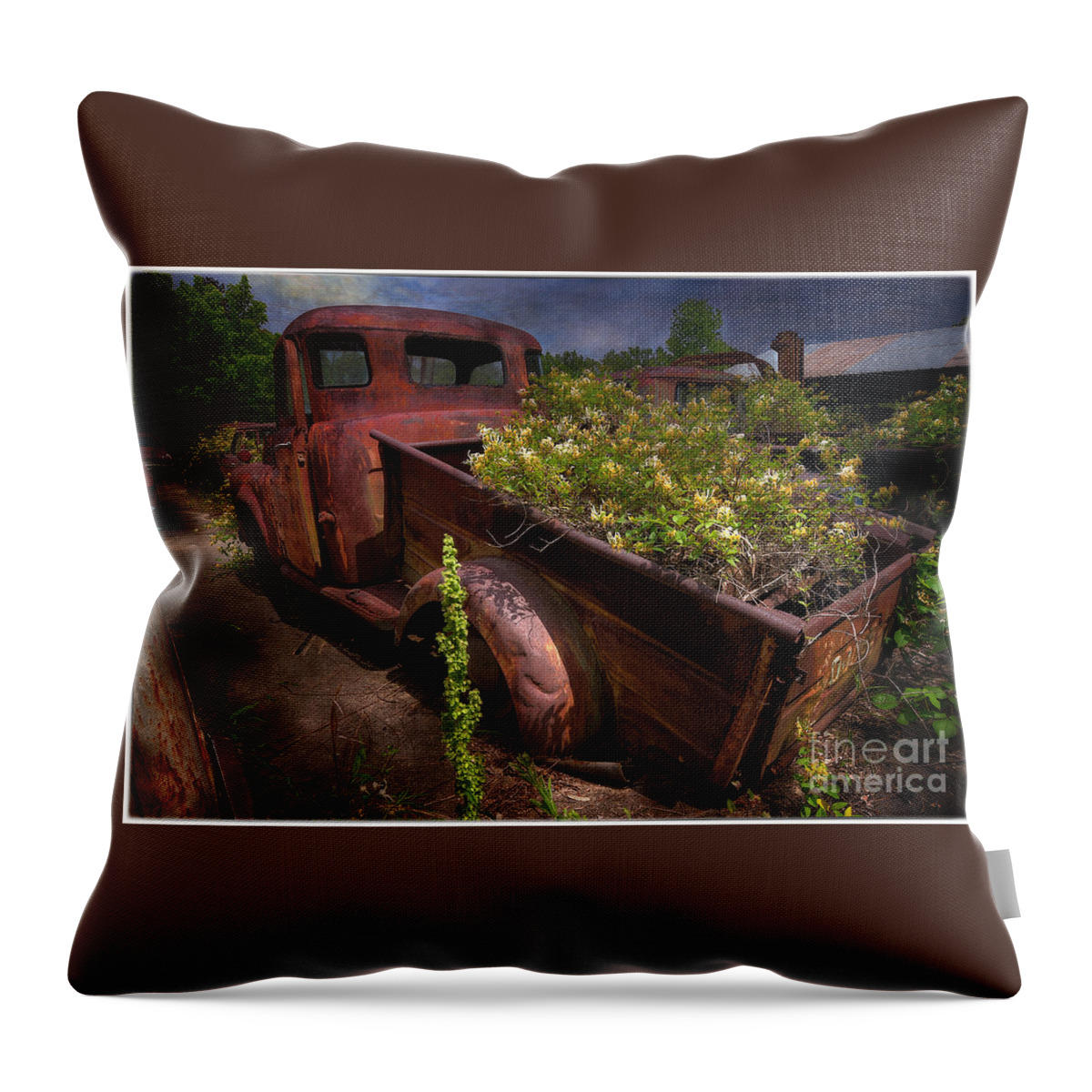 Old Truck Throw Pillow featuring the photograph The Last Haul by Arttography LLC