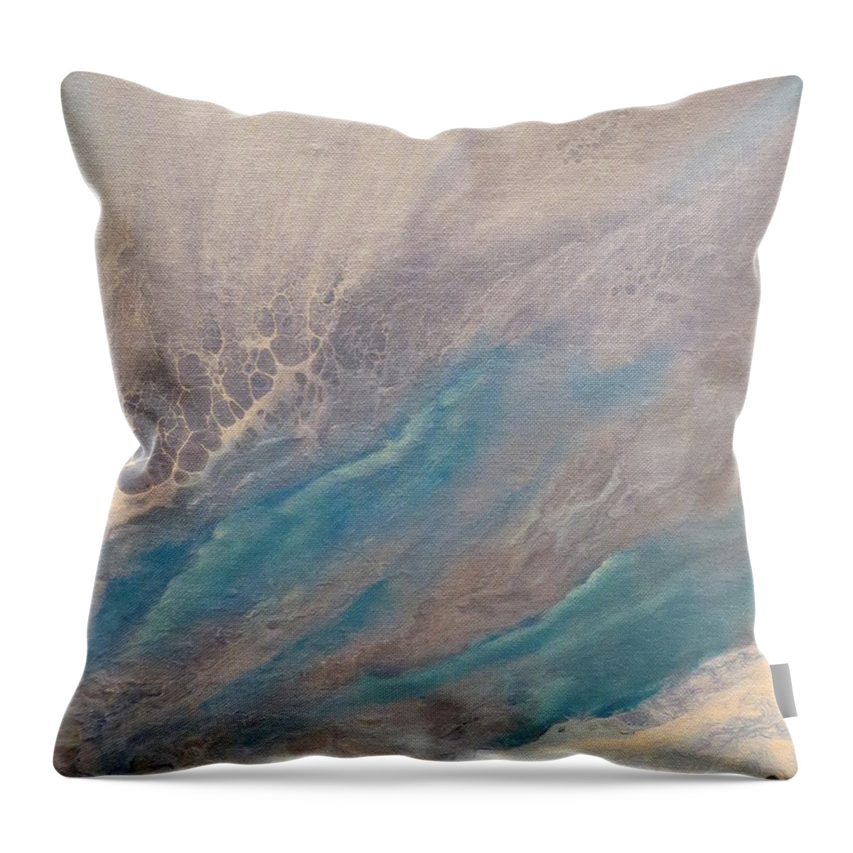 Abstract Throw Pillow featuring the painting The Light by Soraya Silvestri