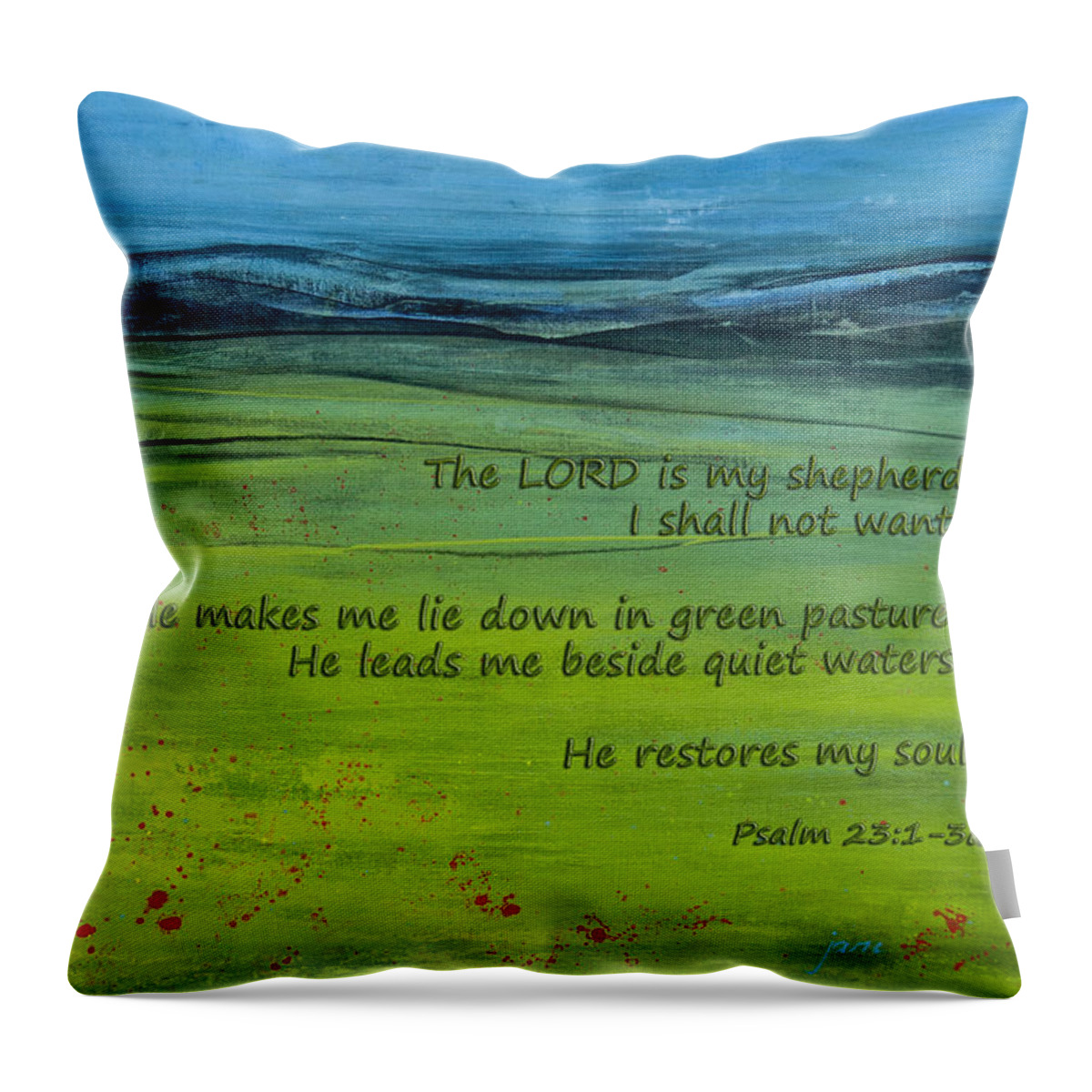 Pasture Throw Pillow featuring the photograph The Lord Is My Shepherd by Jani Freimann