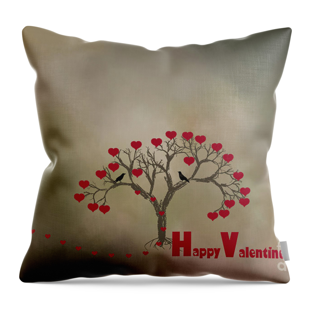 Heart Throw Pillow featuring the photograph The Love Tree by Darren Fisher