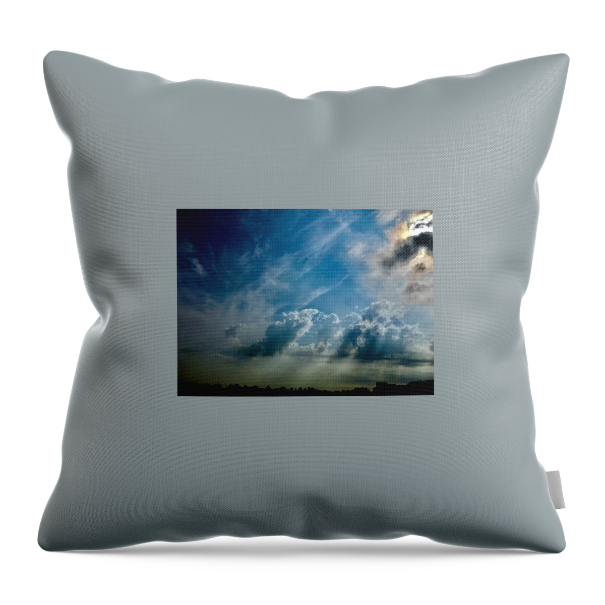 Sky Throw Pillow featuring the photograph The Man in the Clouds by Shawn M Greener
