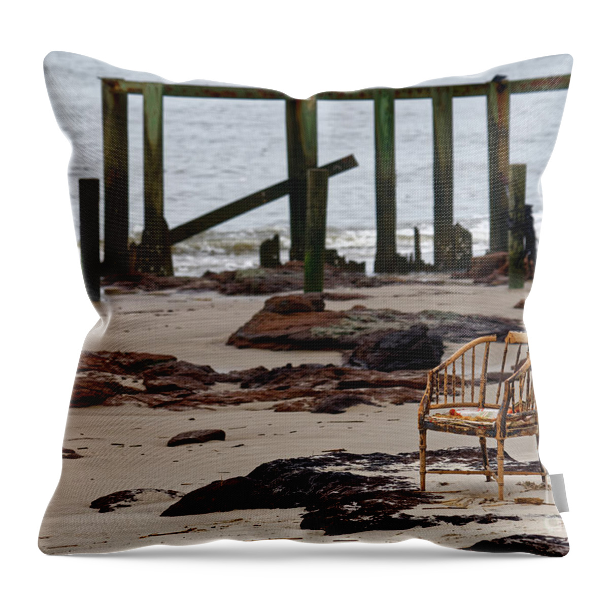 Chair Throw Pillow featuring the photograph The Melrose Chair by Paul Mashburn