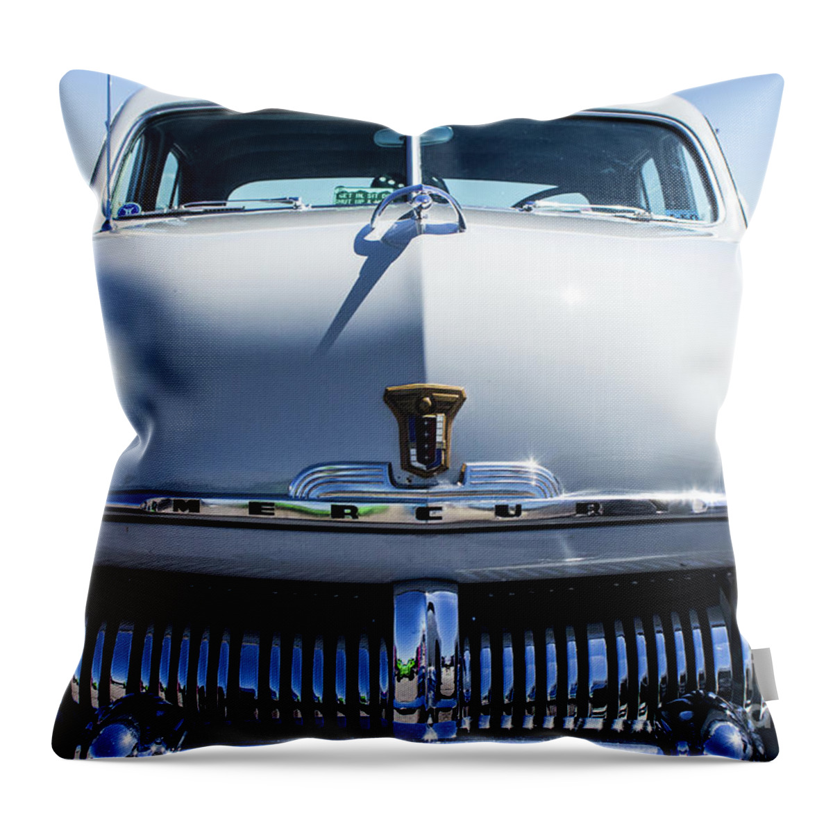 Mercury Throw Pillow featuring the photograph The Merc by Steven Parker