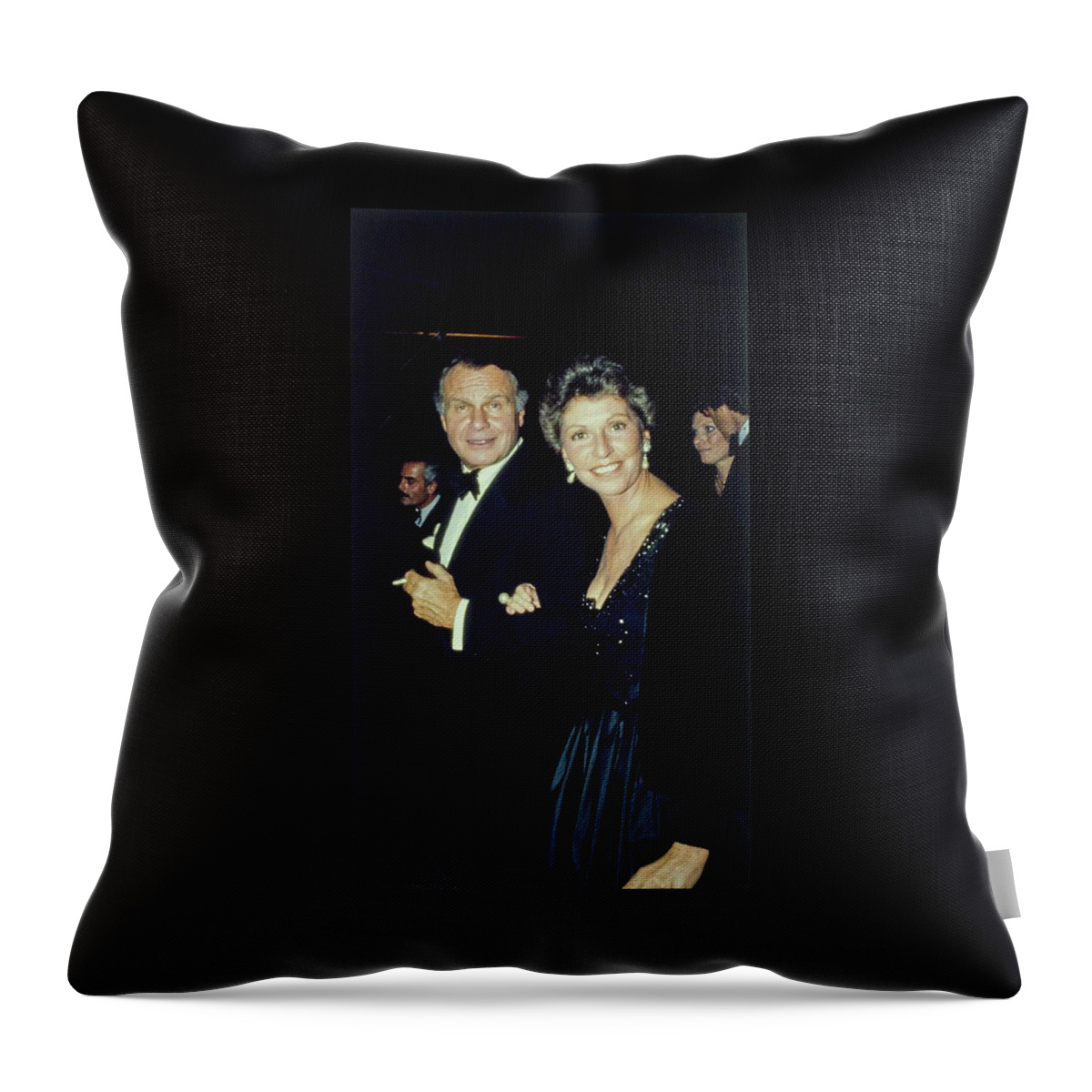 The Met Set Bill Blass And Geraldine Stutz Throw Pillow