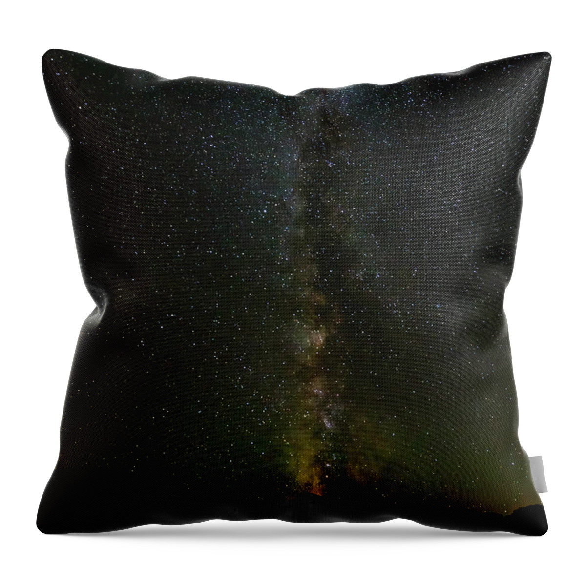 Colorado Throw Pillow featuring the photograph The Milky Way at Sprague Lake 2 by Tim Stanley