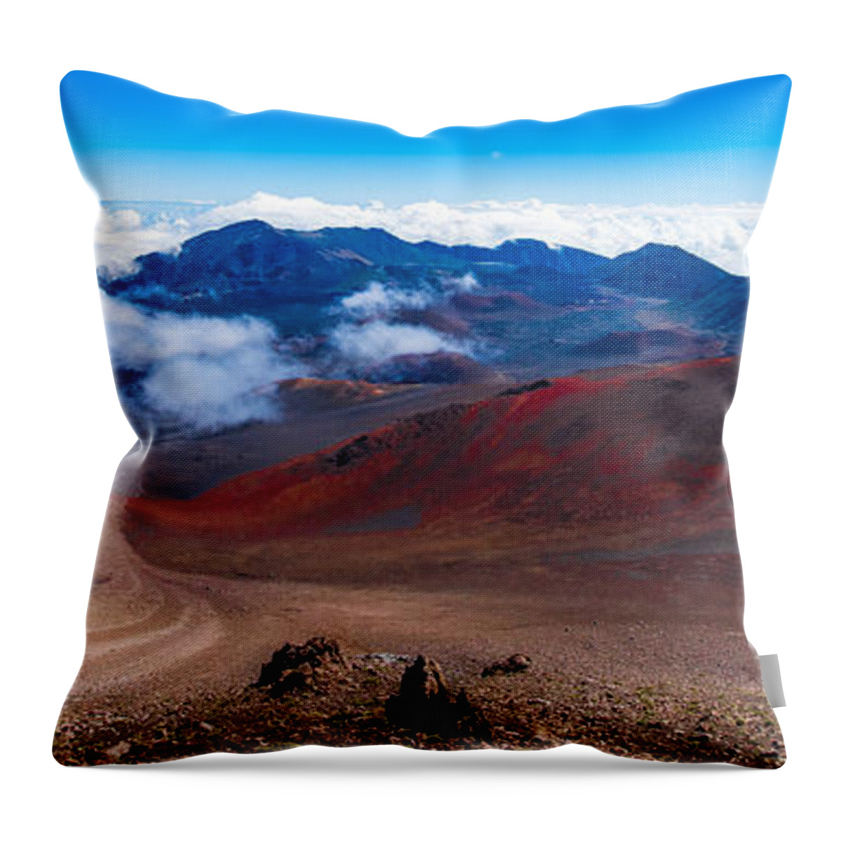 Hawaii Throw Pillow featuring the photograph The moon on earth by Ian Sempowski