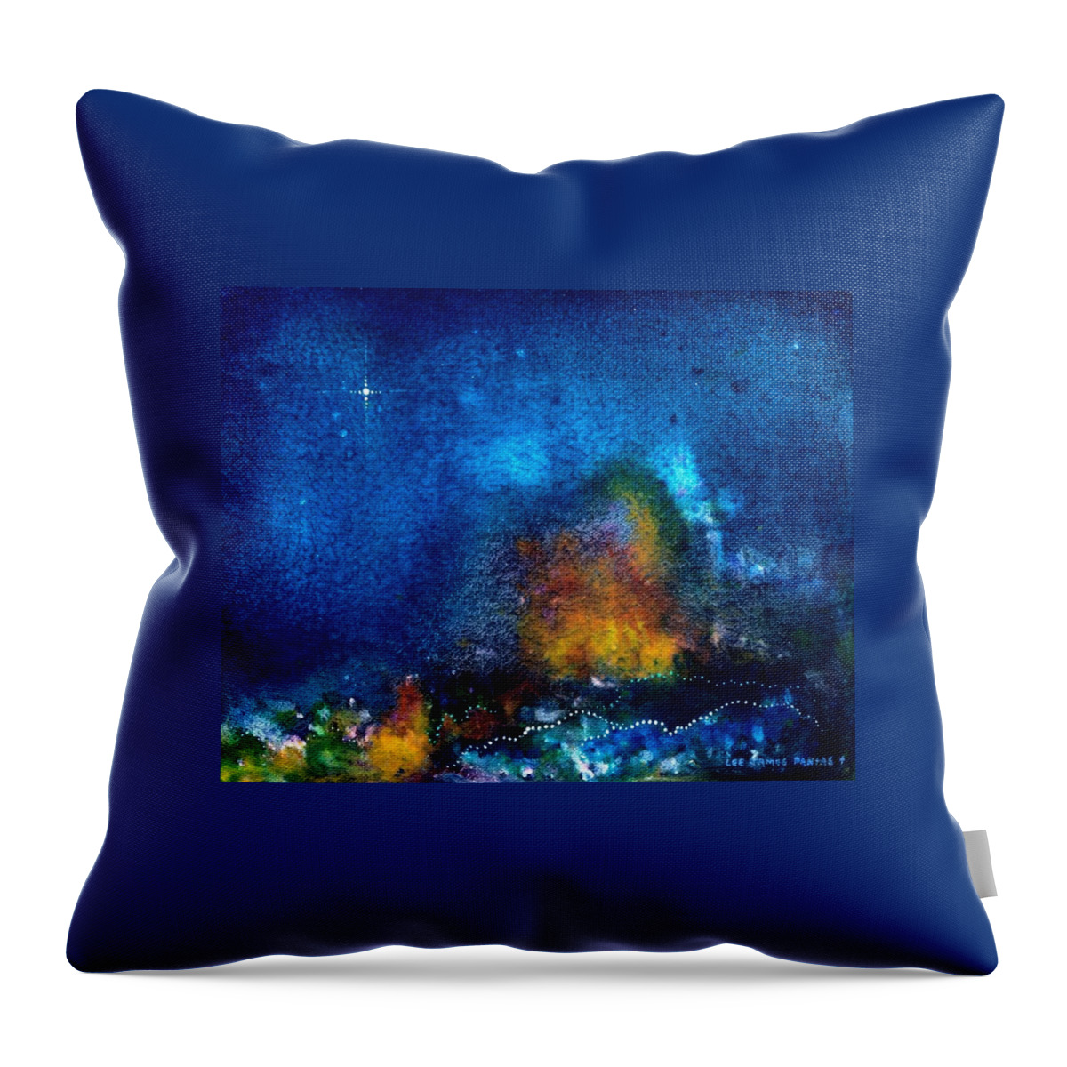 Spiritual Throw Pillow featuring the painting The Morning Star by Lee Pantas