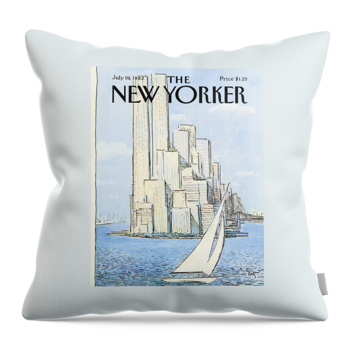 New Yorker July 19th, 1982 Throw Pillow