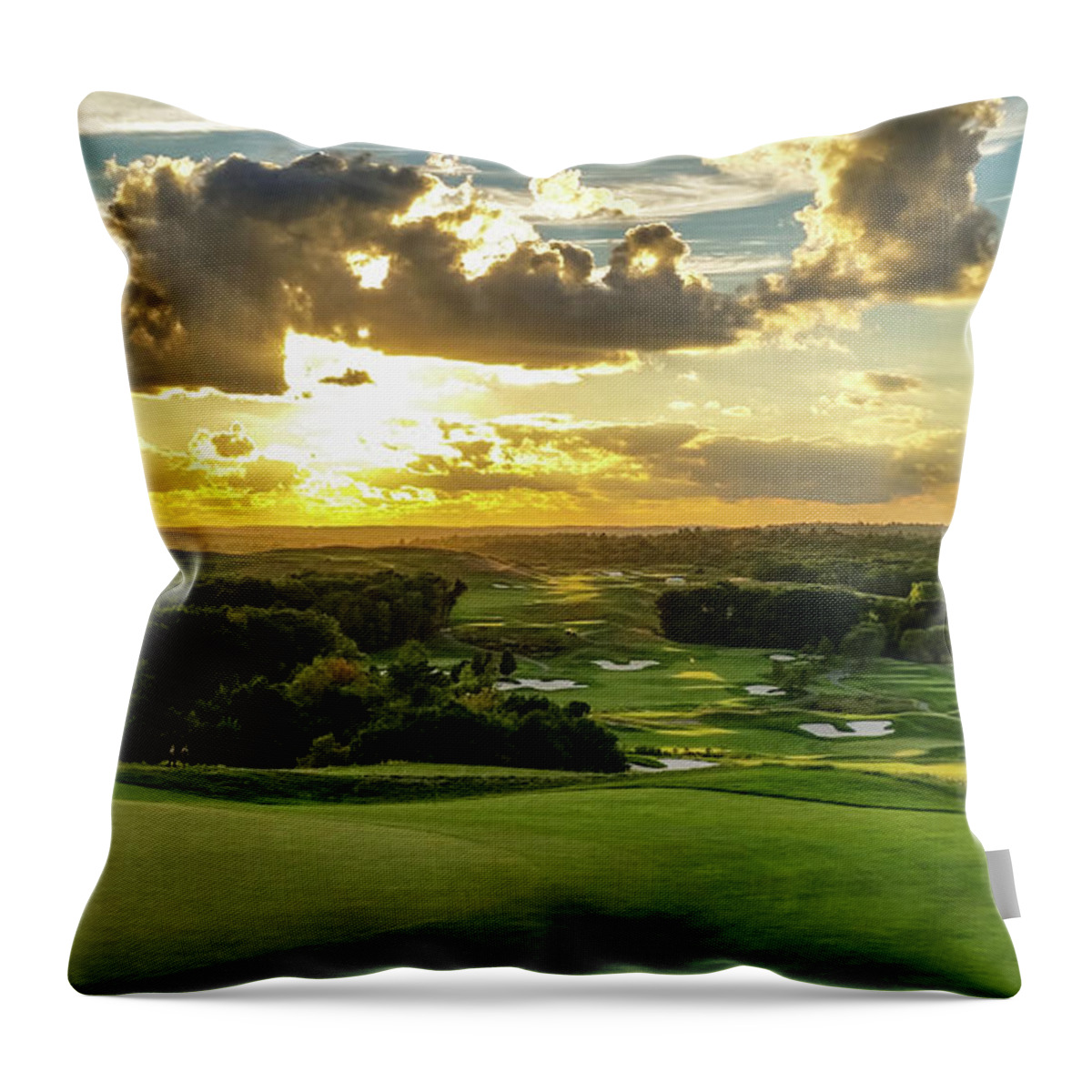Golf Throw Pillow featuring the photograph The Ninth Hole II by David Hart