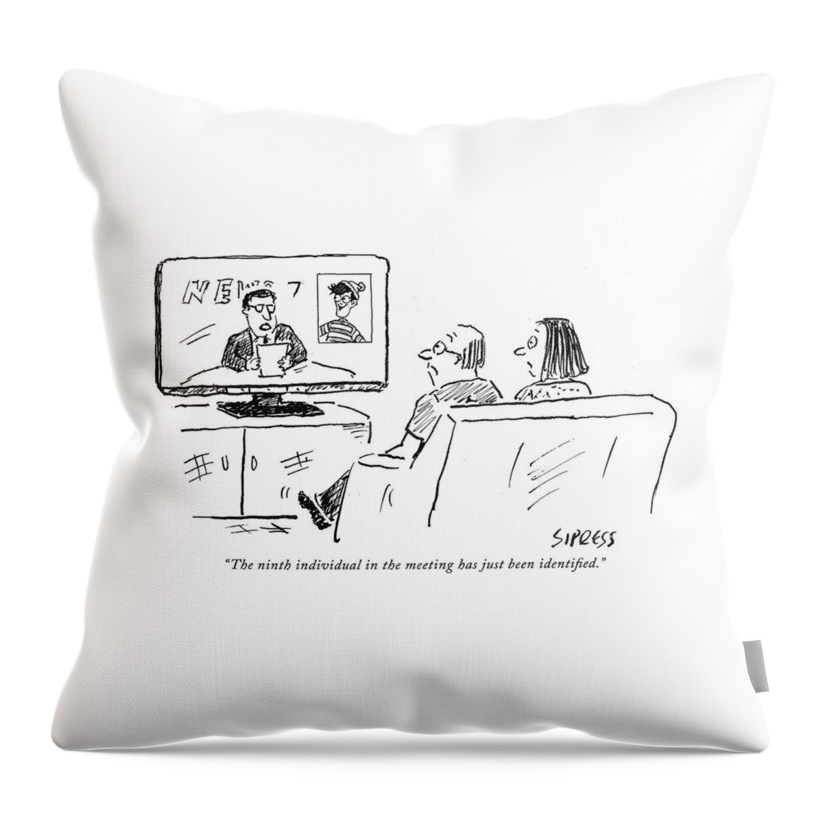 The Ninth Individual In The Meeting Throw Pillow