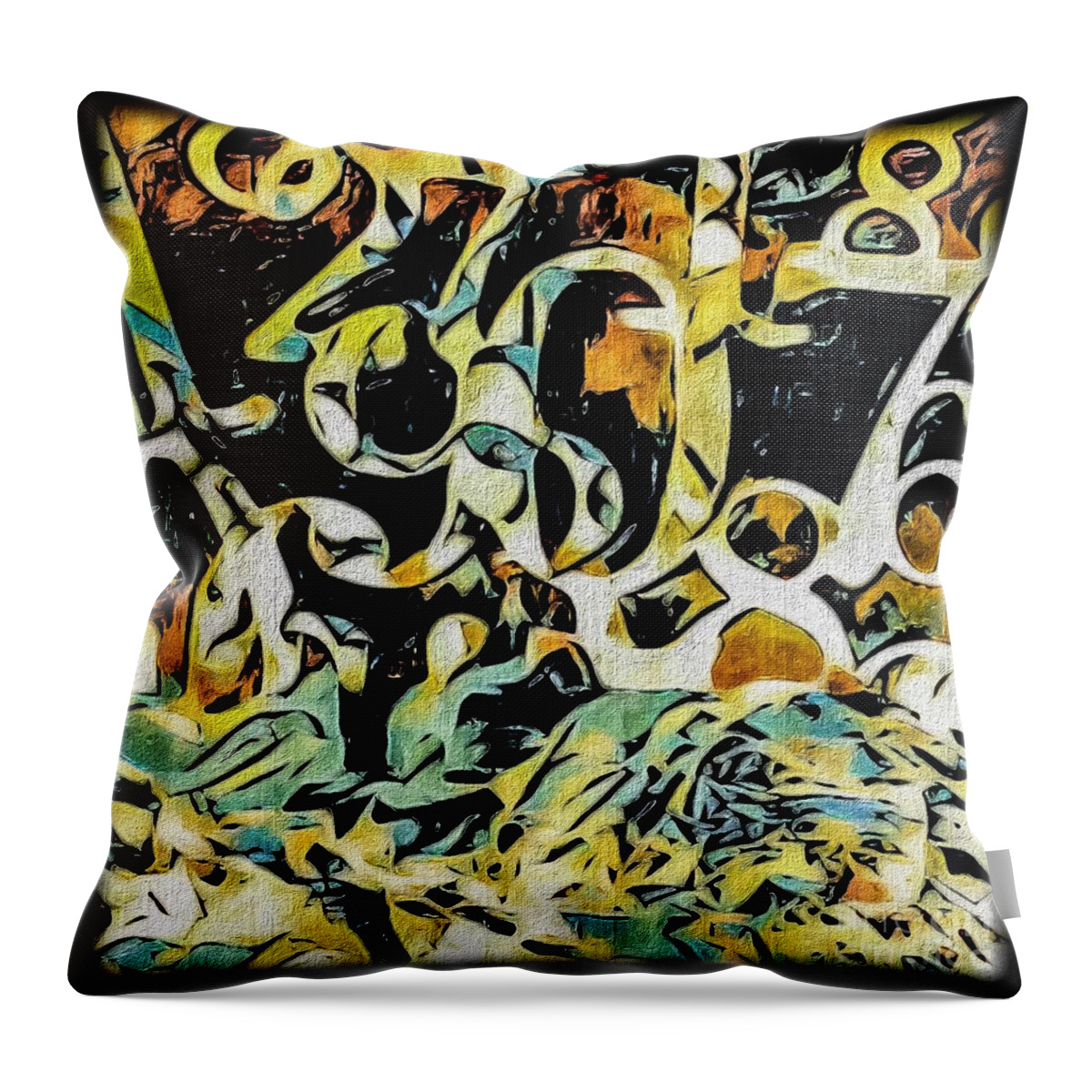 Digital Abstract Throw Pillow featuring the photograph Stock Market Crash by William Wyckoff