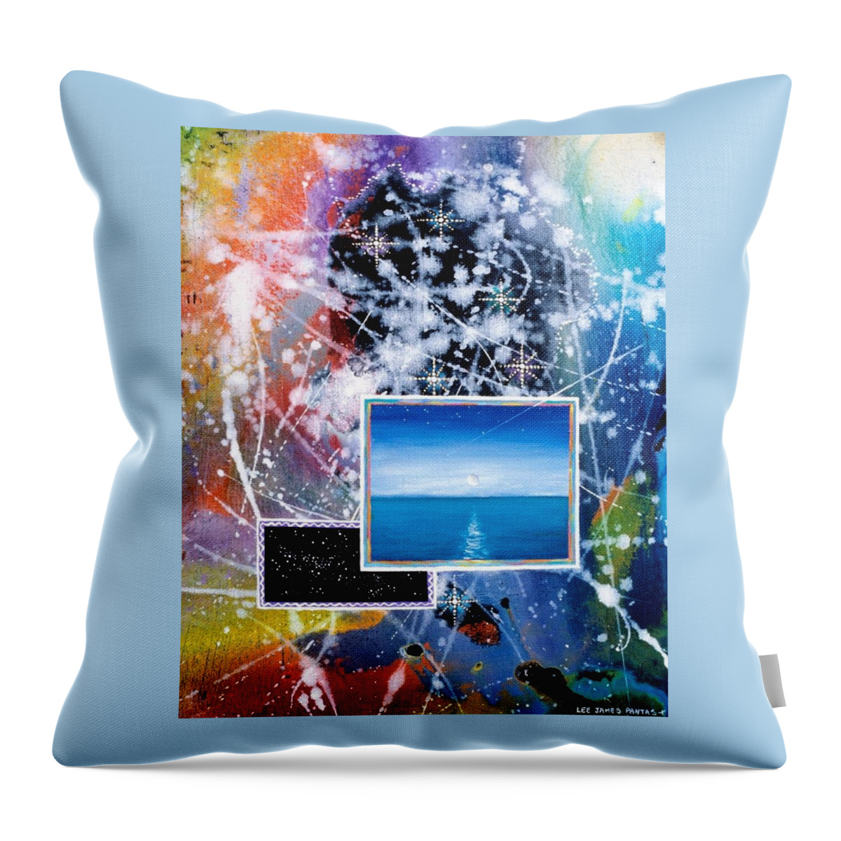 Beach House Throw Pillow featuring the painting The Ocean Dawn by Lee Pantas