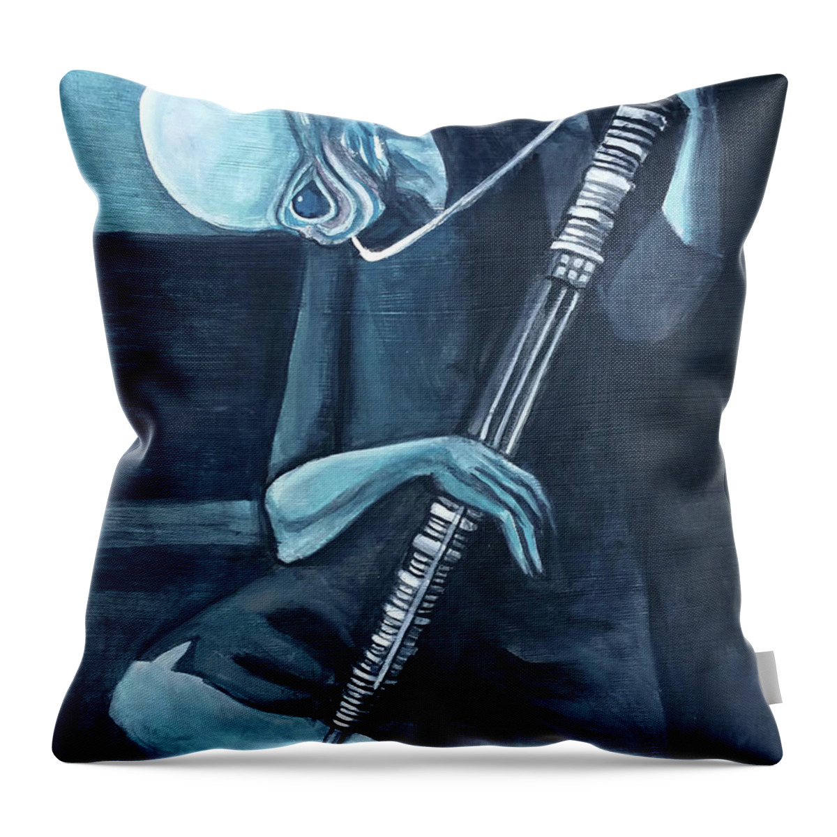Bith Throw Pillow featuring the painting The Old Kloonhornist by Tom Carlton