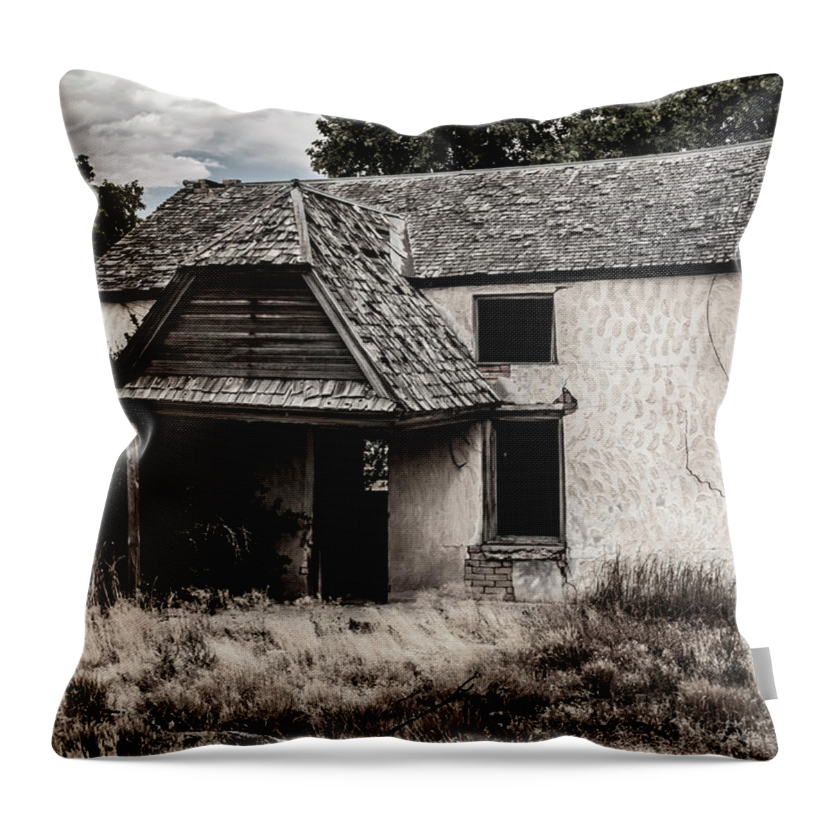 K Bradley Washburn Throw Pillow featuring the photograph The Old Price House by K Bradley Washburn