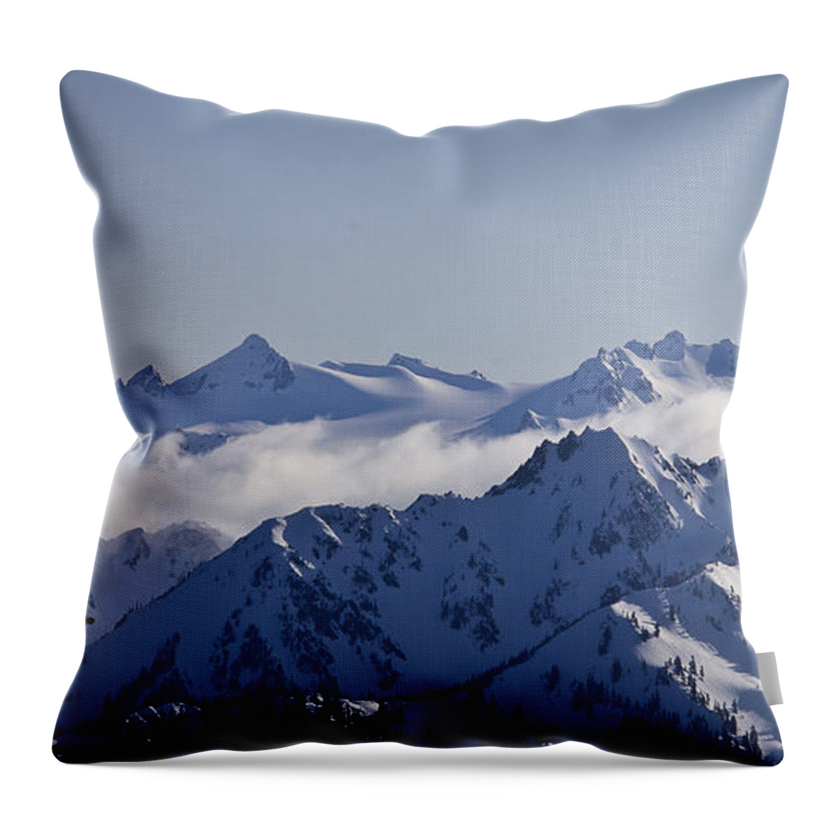 Mt Olympus Throw Pillow featuring the photograph The Olympics by Albert Seger