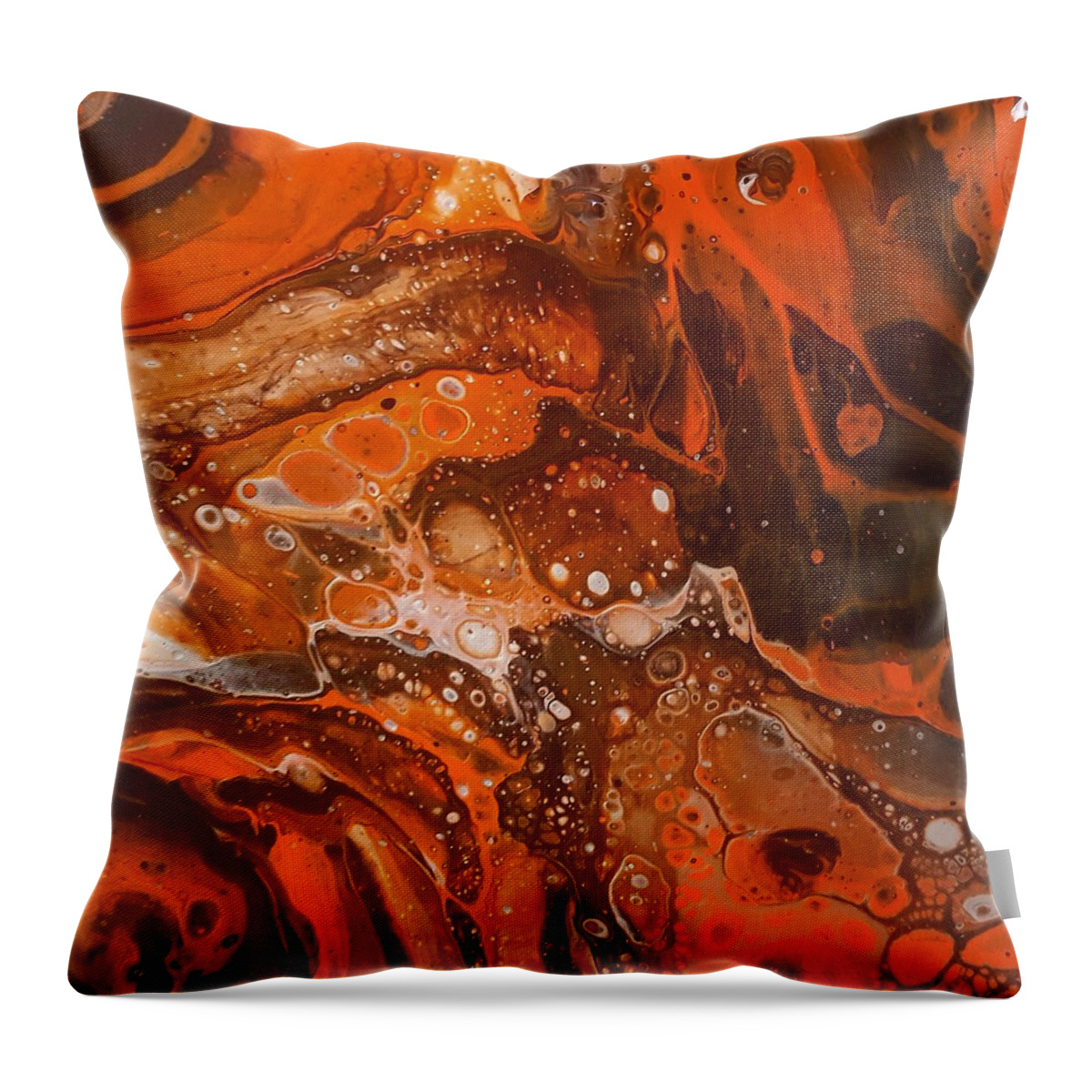 Painting Throw Pillow featuring the photograph The Orange Galaxy by Travis Jones